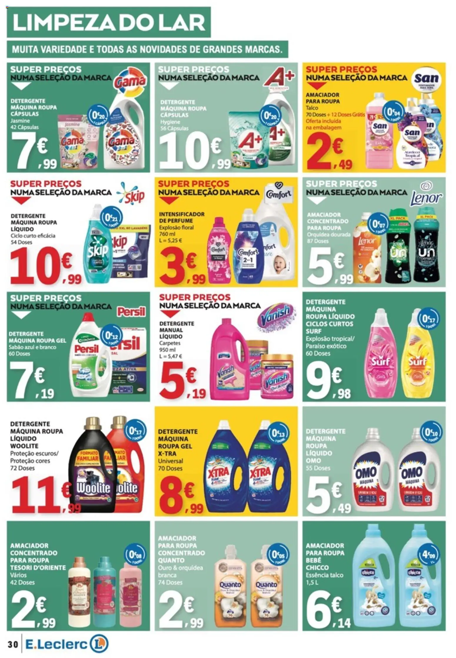 E.Leclerc folheto │ válido de 13/08/2026 | Página: 30 | Produtos: Dourada, Perfume, Sabão, Detergente