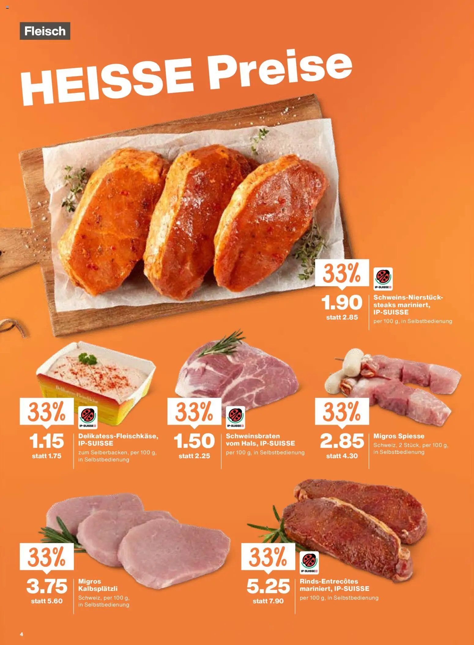 Migros aktionen – gültig ab 03.09.2026 | Seite: 4 | Produkte: Spieße