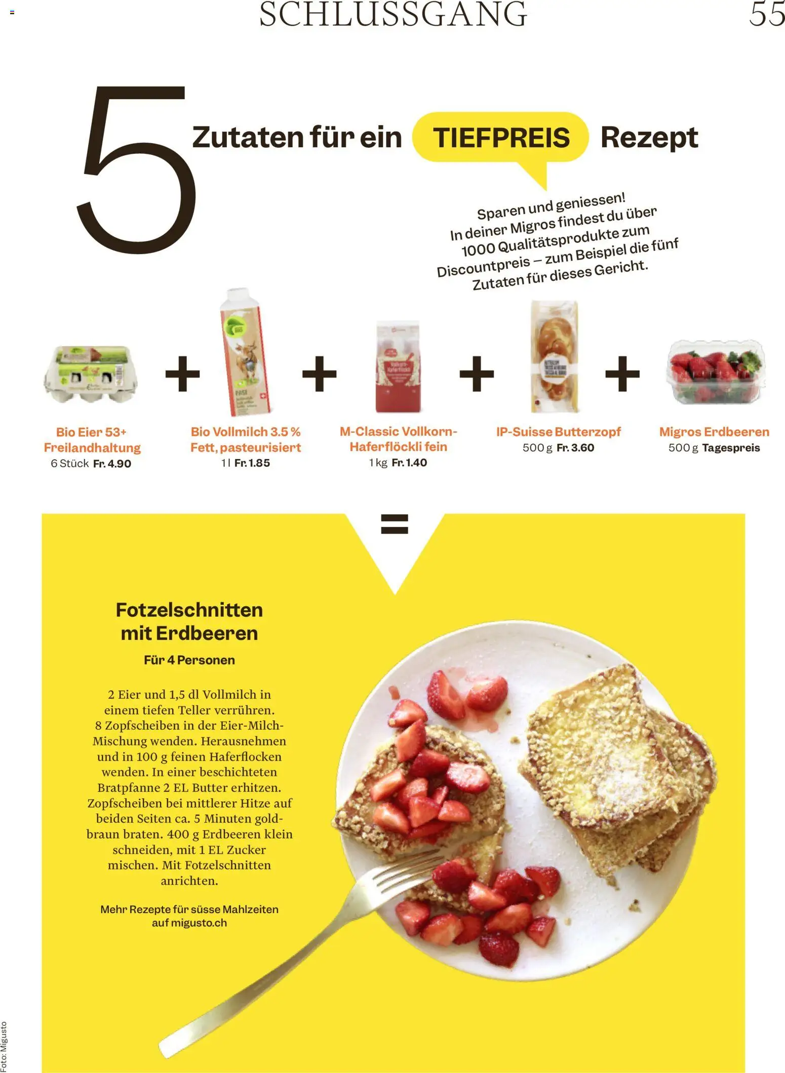 Migros aktionen Magazin – gültig ab 24.06.2026 | Seite: 55 | Produkte: Butter, Eier, Erdbeeren, Zucker