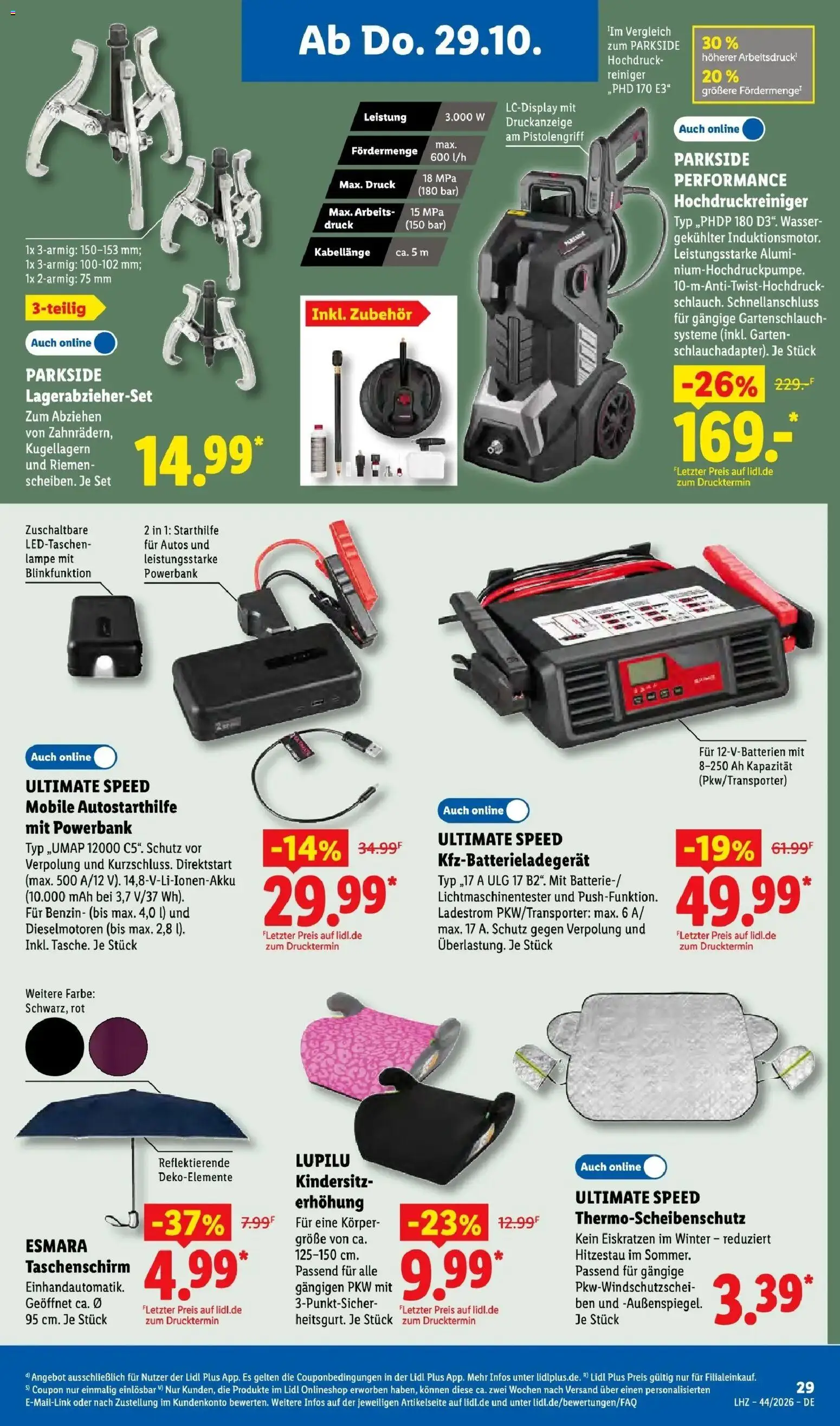 Lidl Prospekt Zülpich (ab 26.10.2026) zum Blättern » Angebote | Seite: 55 | Produkte: Lampe, Wasser, Hochdruckreiniger, Powerbank