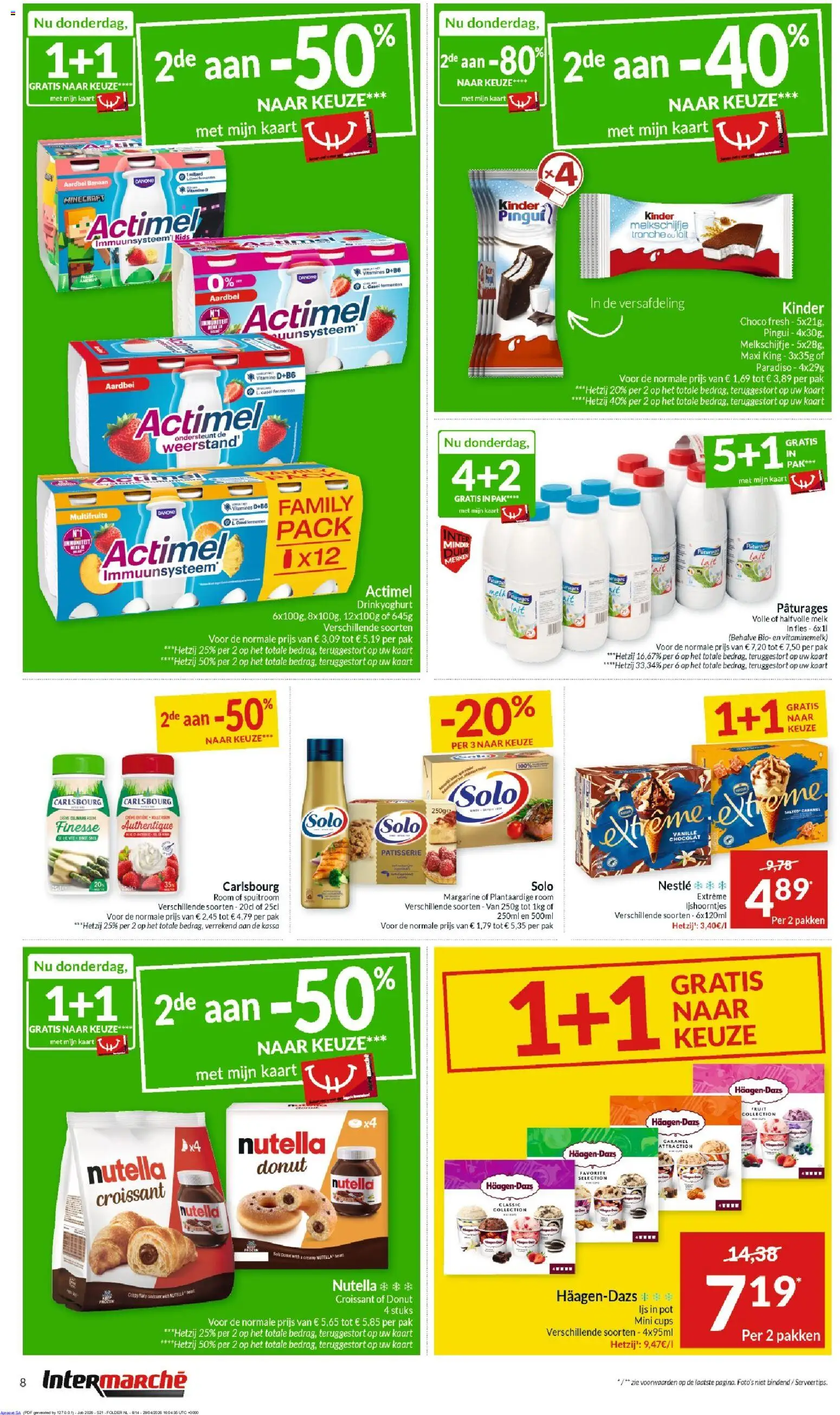 {H1} | Pagina: 8 | Producten: Halfvolle Melk, Fruit, Kaart, Pot