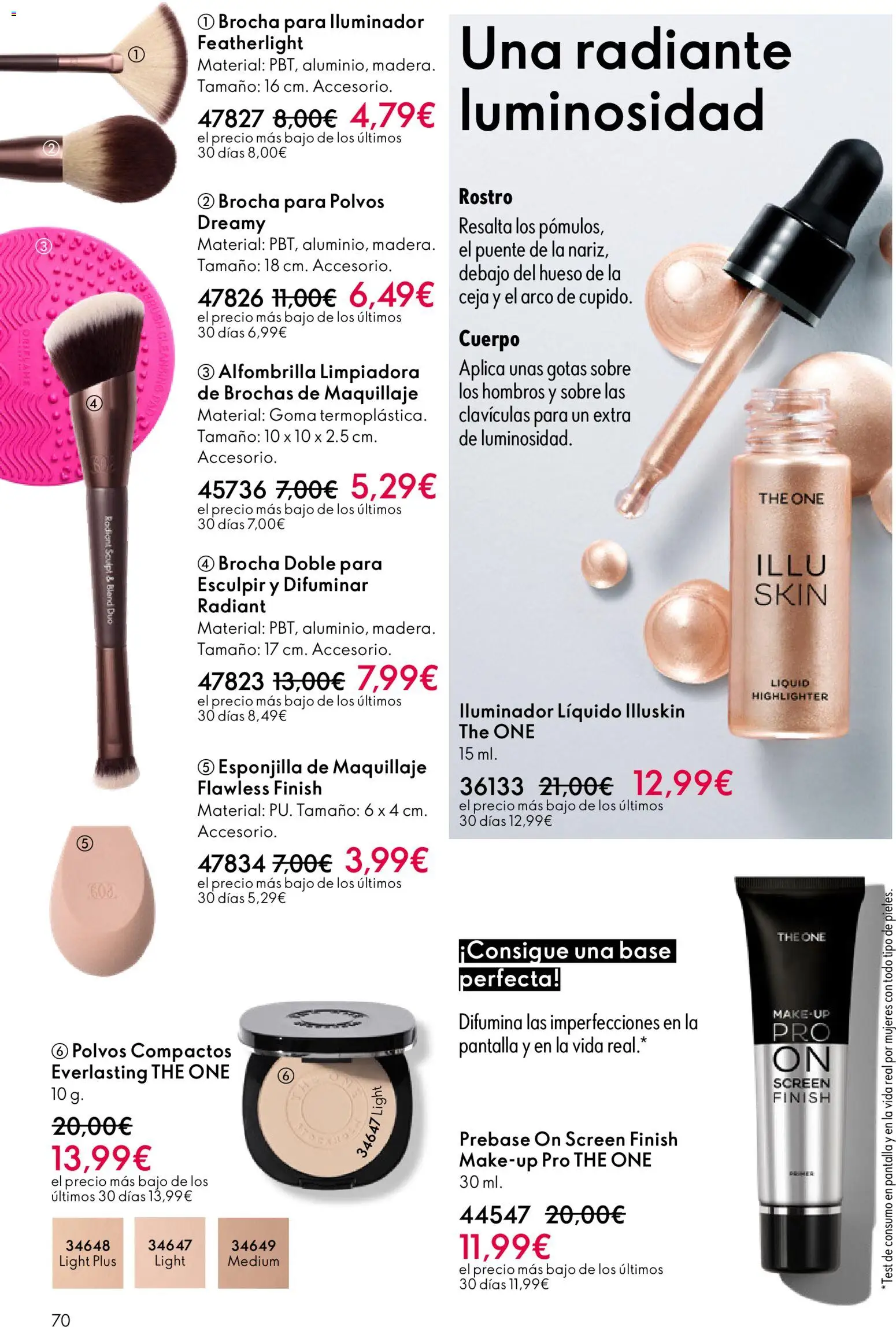 Oriflame - Catálogo Campaña 4 │ válido desde el 11.03.2026 | Página: 70 | Productos: Maquillaje, Iluminador, Alfombrilla, Brocha