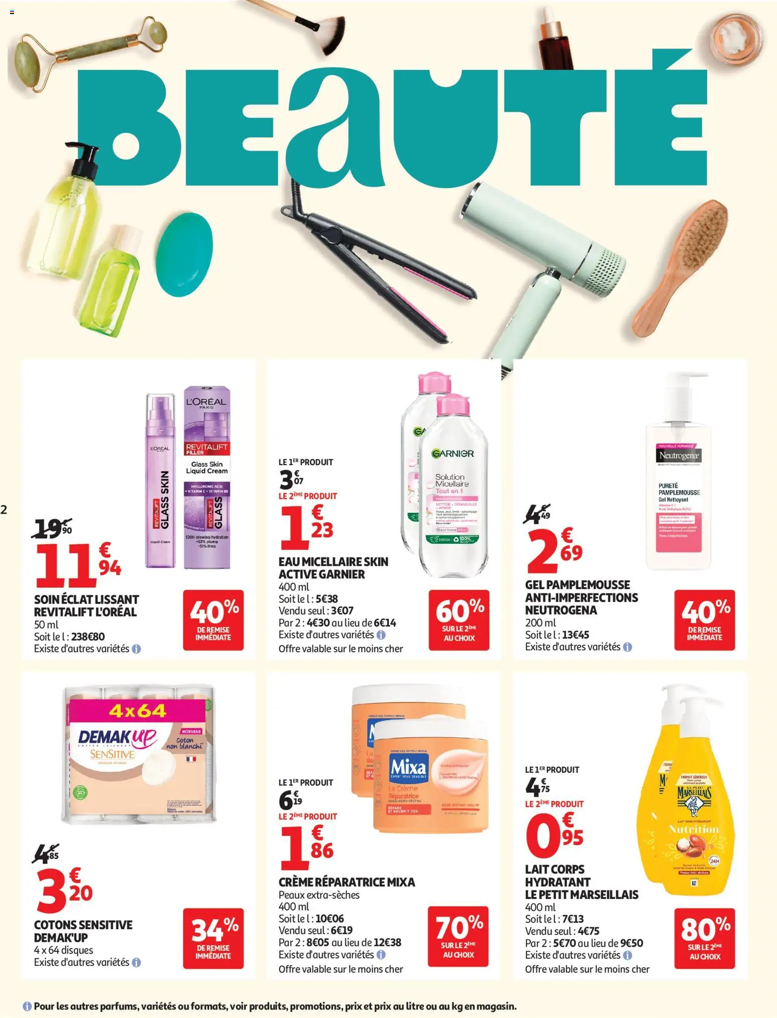 {H1} | Page: 2 | Produits: Pamplemousse, Gel nettoyant, Eau micellaire, Lait