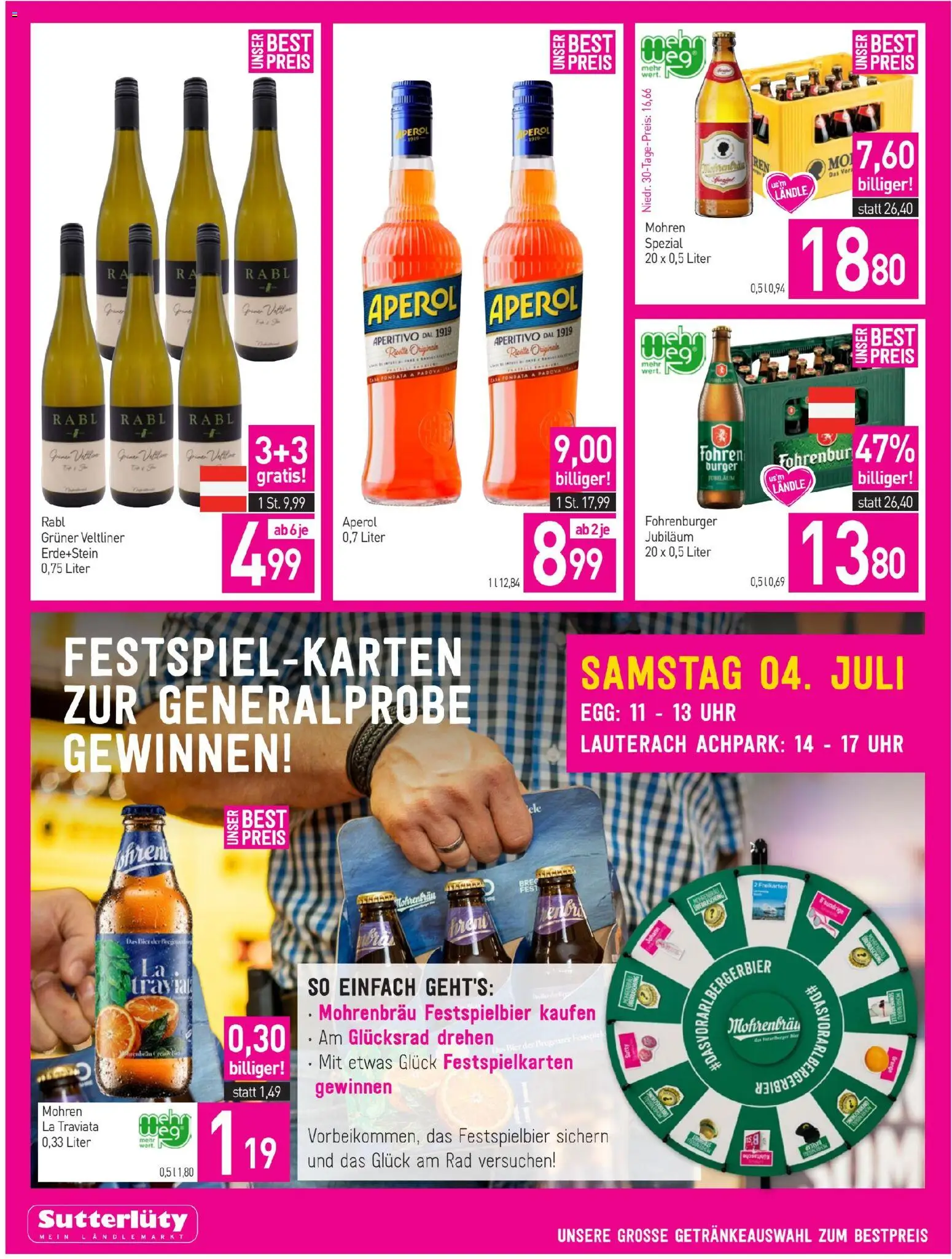Sutterlüty Flugblatt gültig ab 02.07.2026 | Seite: 18 | Produkte: Uhr, Bier