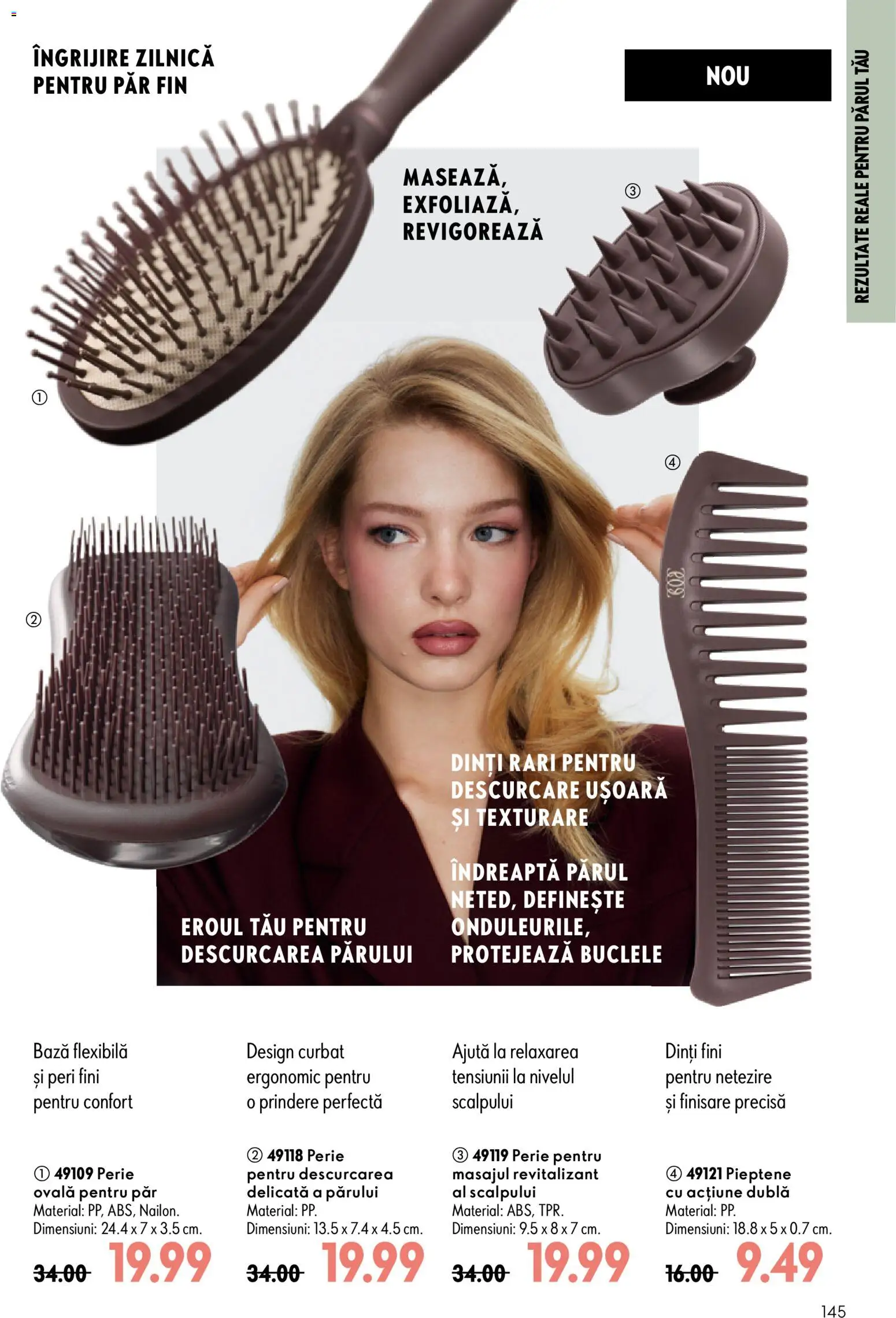 Noul catalog Oriflame – valabil de la 09.09.2026 | Pagină: 145 | Produse: Pieptene, Perie