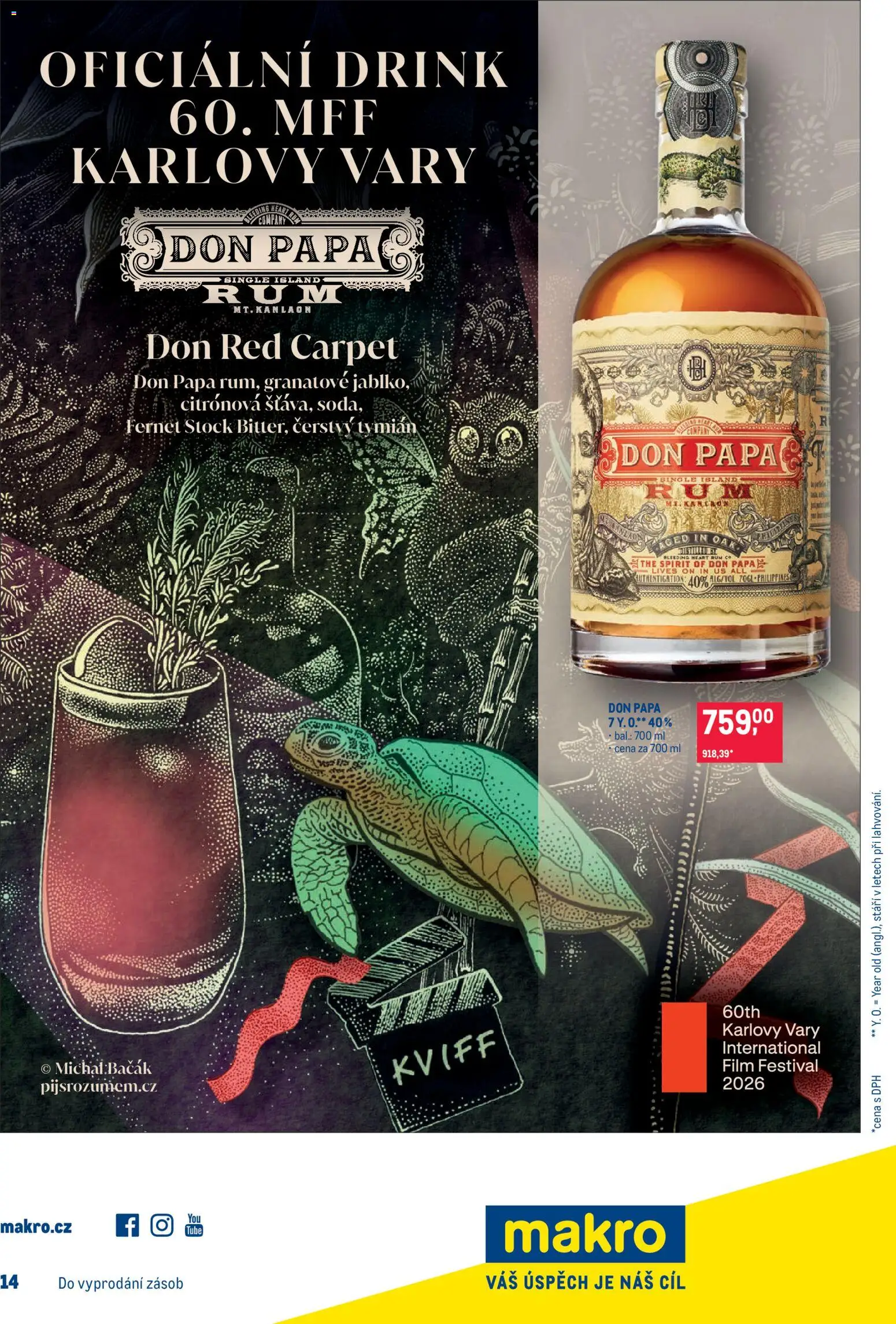Makro leták - Pro milovníky jídla od 17.06.2026 | Strana: 27 | Produkty: Rum, Fernet, Don papa