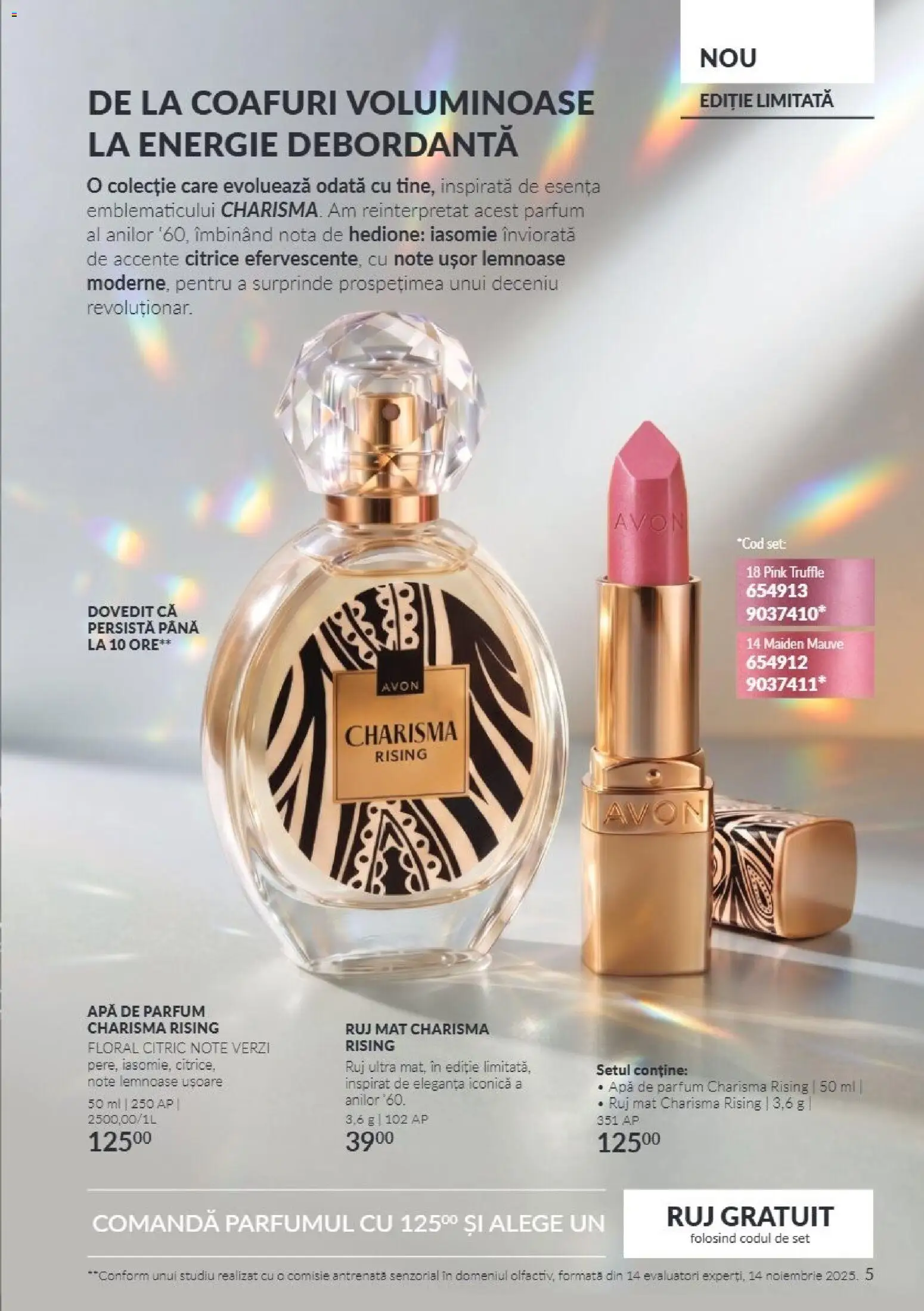 Noul catalog Avon – valabil de la 01.11.2026 | Pagină: 5 | Produse: Apă de parfum, Parfum, Ruj, Apă