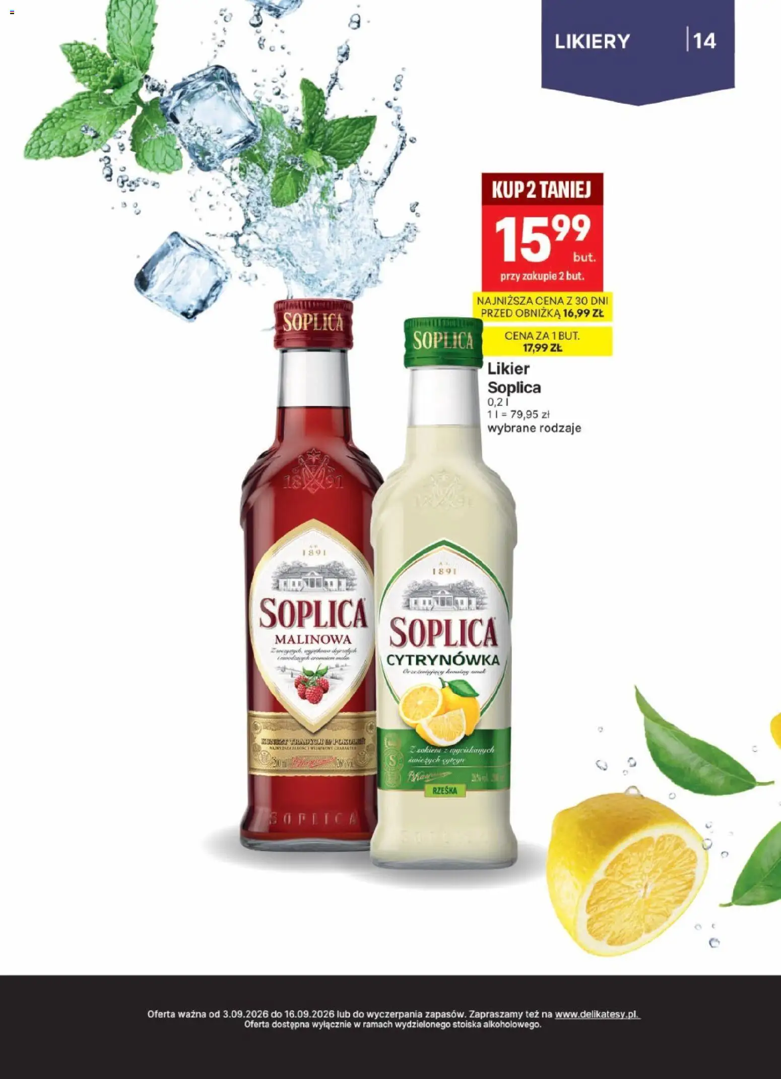 Delikatesy Centrum gazetka - DeliBarek od 03.09.2026 | Strona: 14 | Produkty: Soplica
