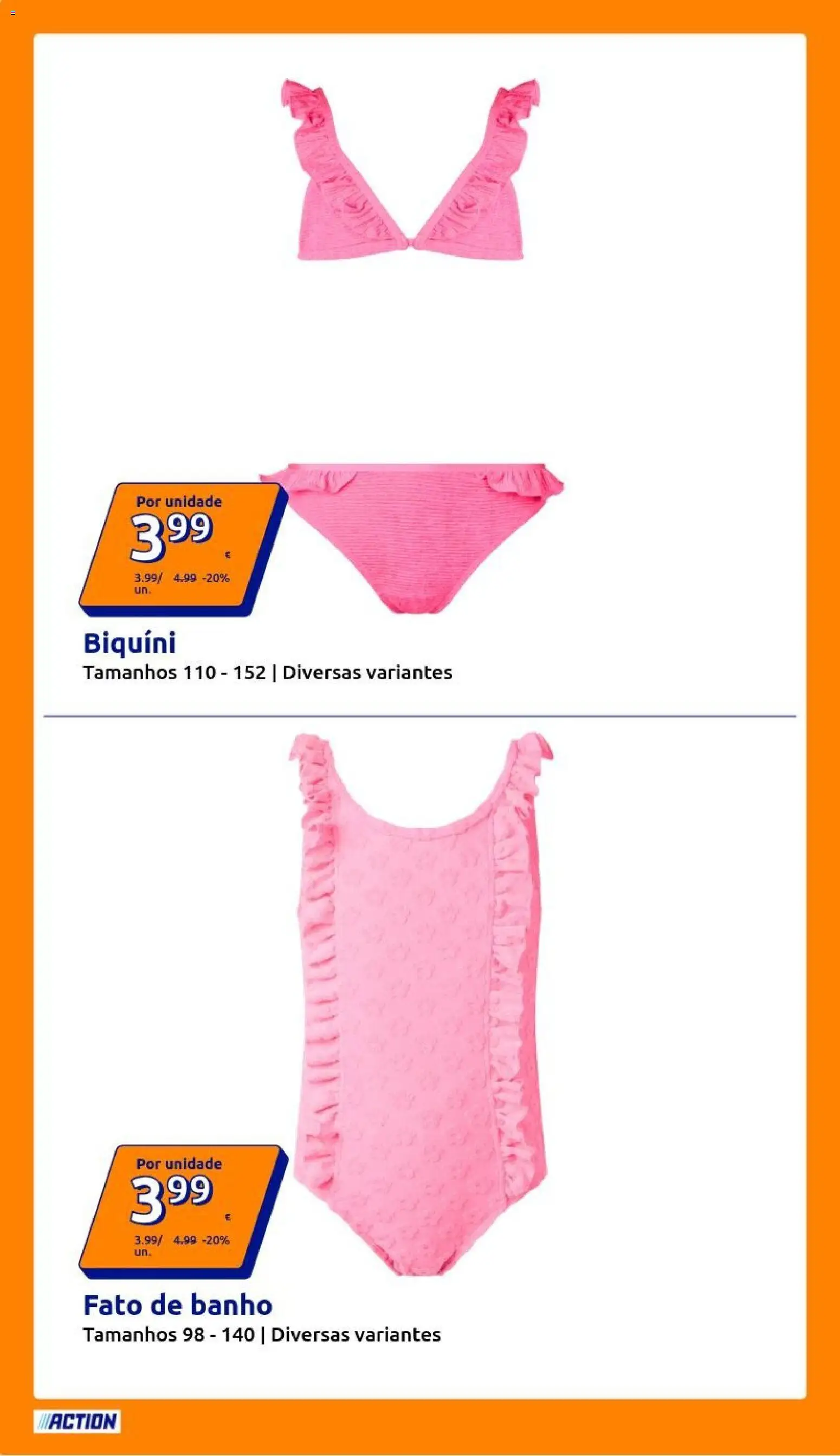 Action folheto │ válido de 10.06.2026 | Página: 2 | Produtos: Biquíni, Banho, Fato de banho, Fato