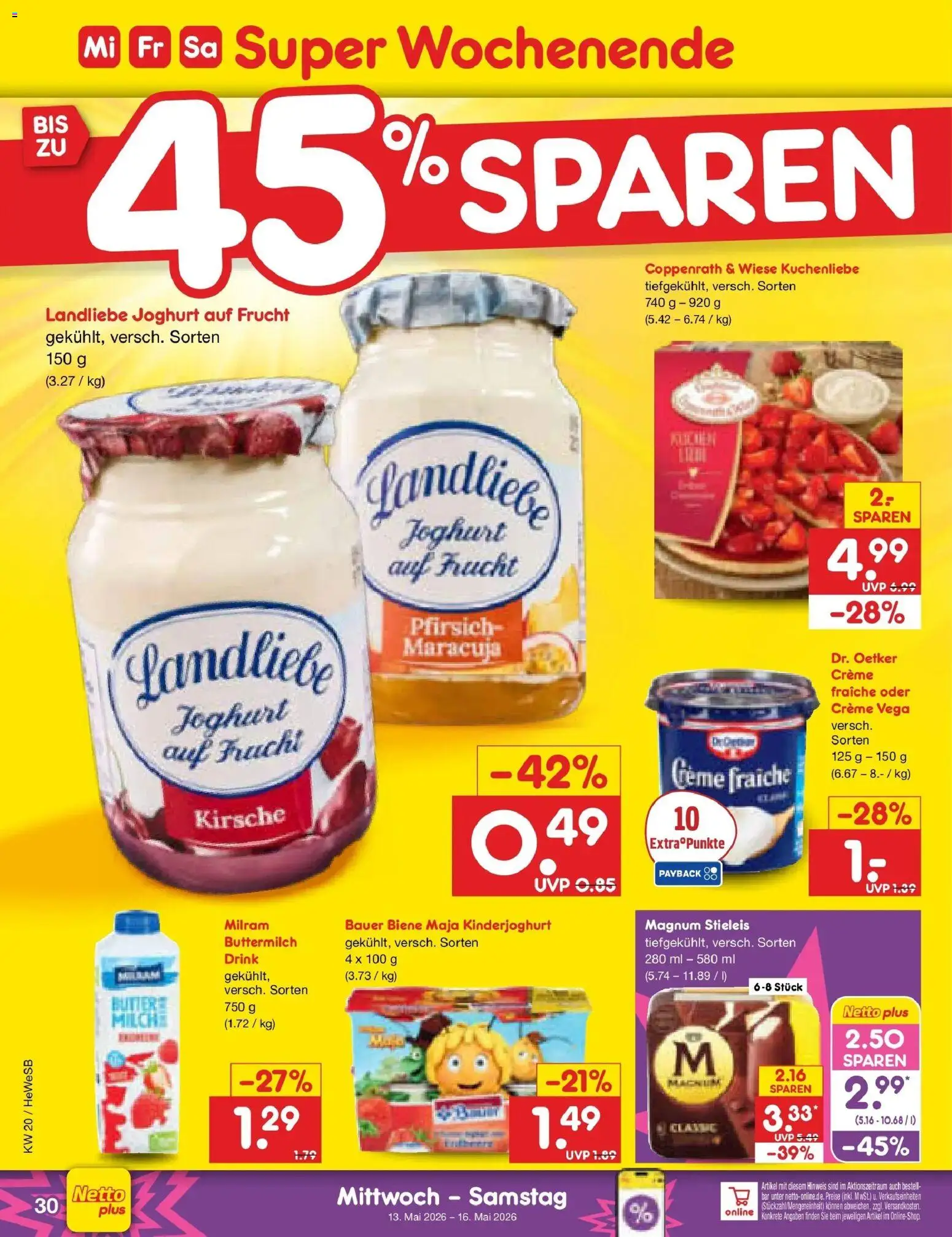 Netto Marken-Discount Prospekt Hamburg	 – gültig ab 10.05.2026 | Seite: 39 | Produkte: Milch, Joghurt, Creme, Milram