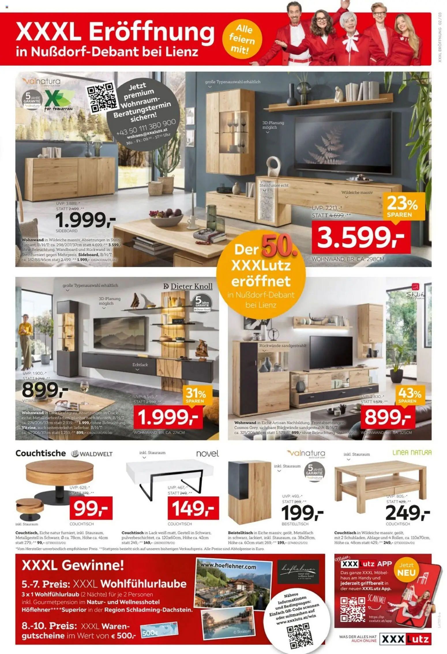 XXXLutz Eröffnung Lienz gültig ab 07.07.2026 | Seite: 3 | Produkte: Uhr, Couchtisch