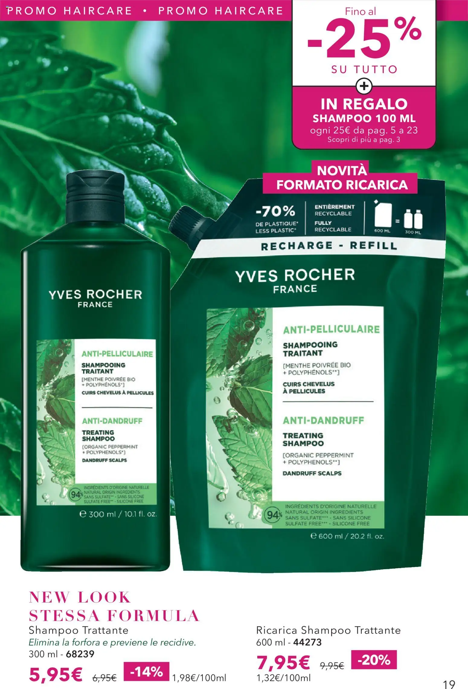Volantino Yves Rocher del 31/08/2026 | Pagina: 19 | Prodotti: Shampoo, Silicone