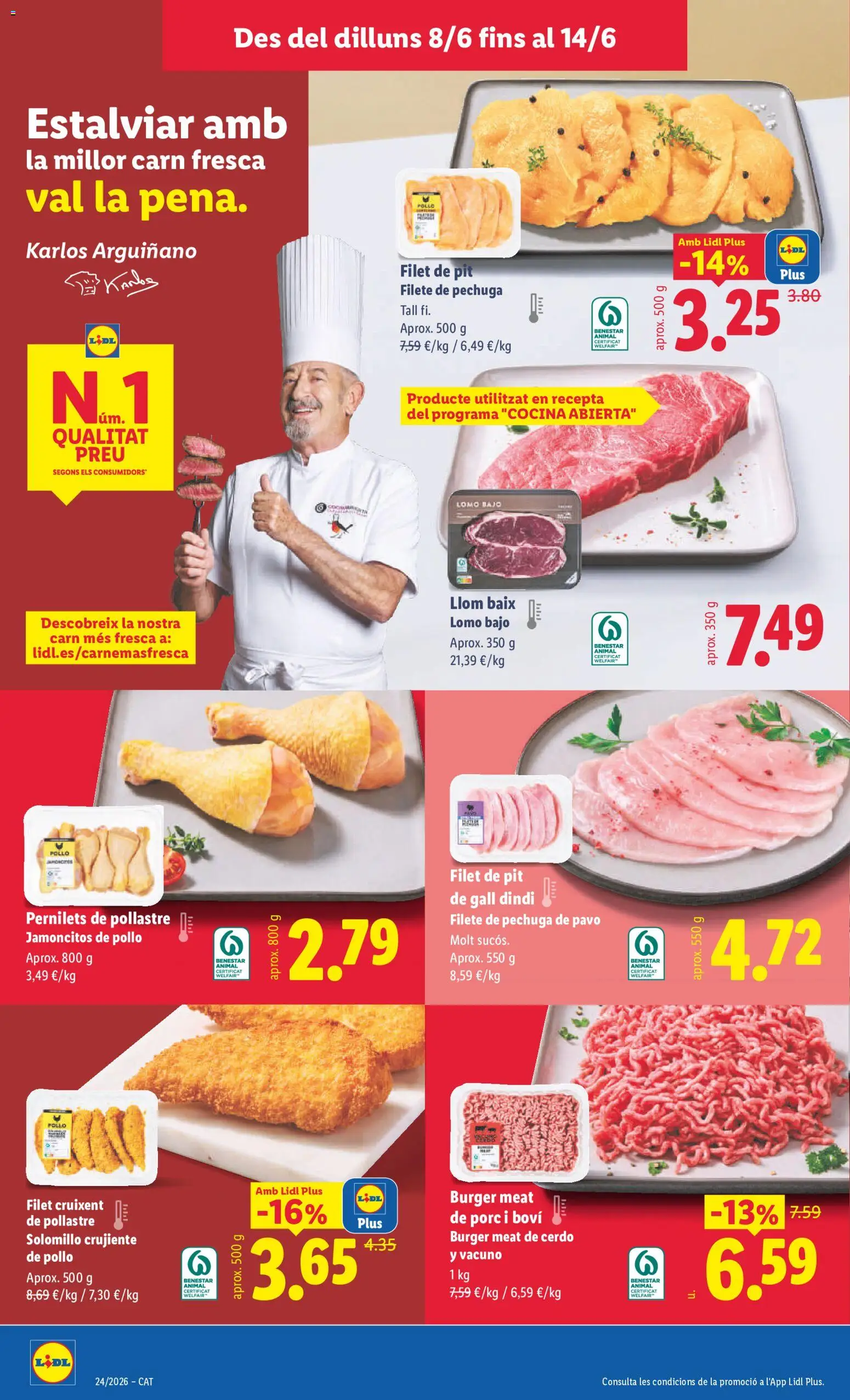 Lidl folleto │ válido desde el 08.06.2026 | Página: 8 | Productos: Cerdo, Cocina, Filete