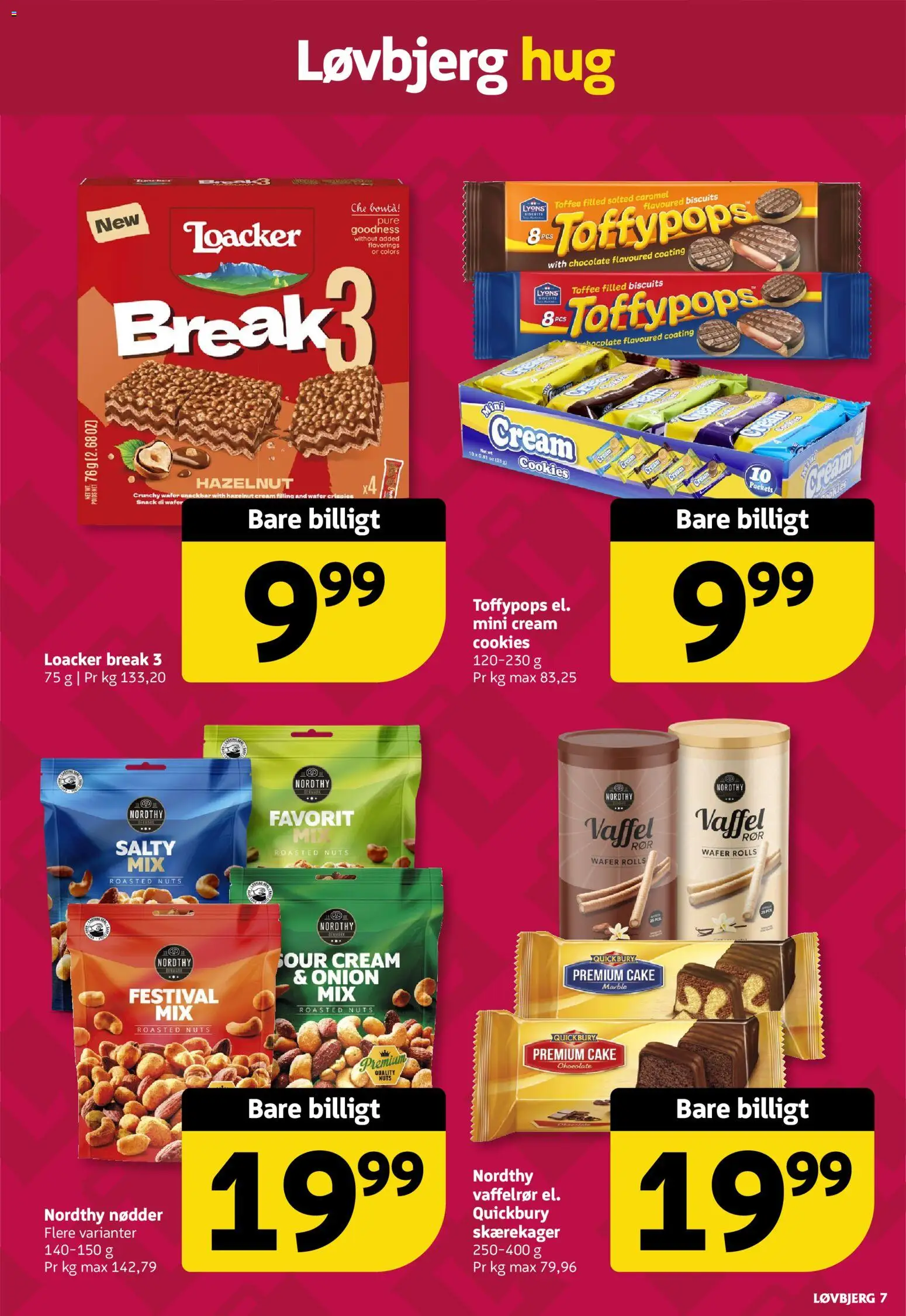 Løvbjerg tilbudsavis – gyldig fra 21/08/2026 | Side: 7 | Produkter: Nødder, Cookies