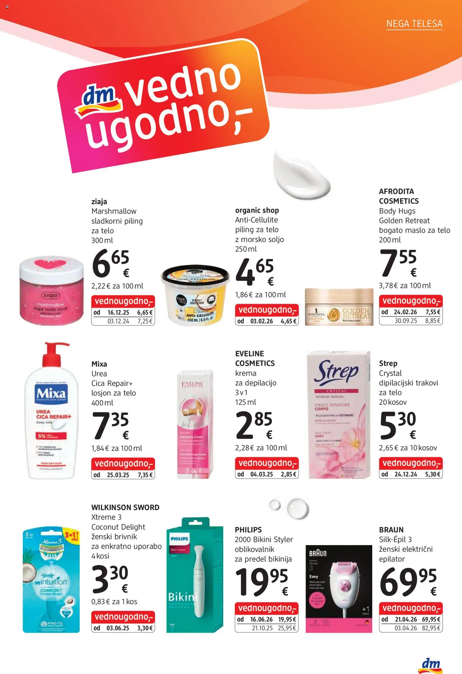 Novi DM Drogerie Markt katalog ponudbe – veljaven od 01.09.2026 | Stran: 5 | Izdelki: Piling za telo, Kos, Krema, Maslo