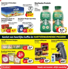 Schweppes Tonic en Agrumes blikjes, 8 x 150 ml tonic and citrus cans - Voorbeeld van een folder van Kruidvat, geldig van 25.05.2026 | Pagina: 74 | Producten: Zsalukő, Nescafe, Cappuccino, Koffie
