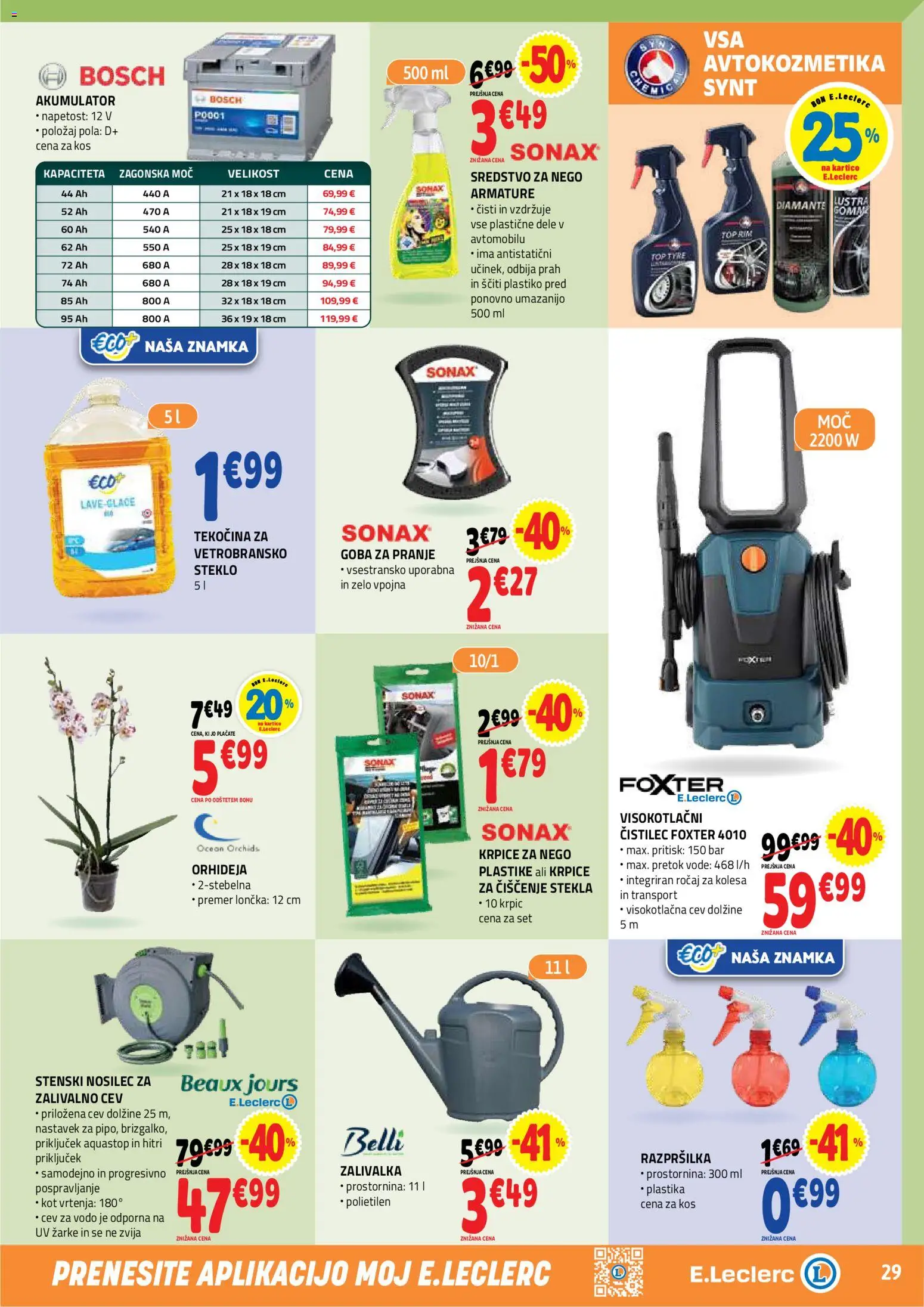Novi E.leclerc katalog ponudbe – veljaven od 19.08.2026 | Stran: 29 | Izdelki: Kos, Akumulator, Goba