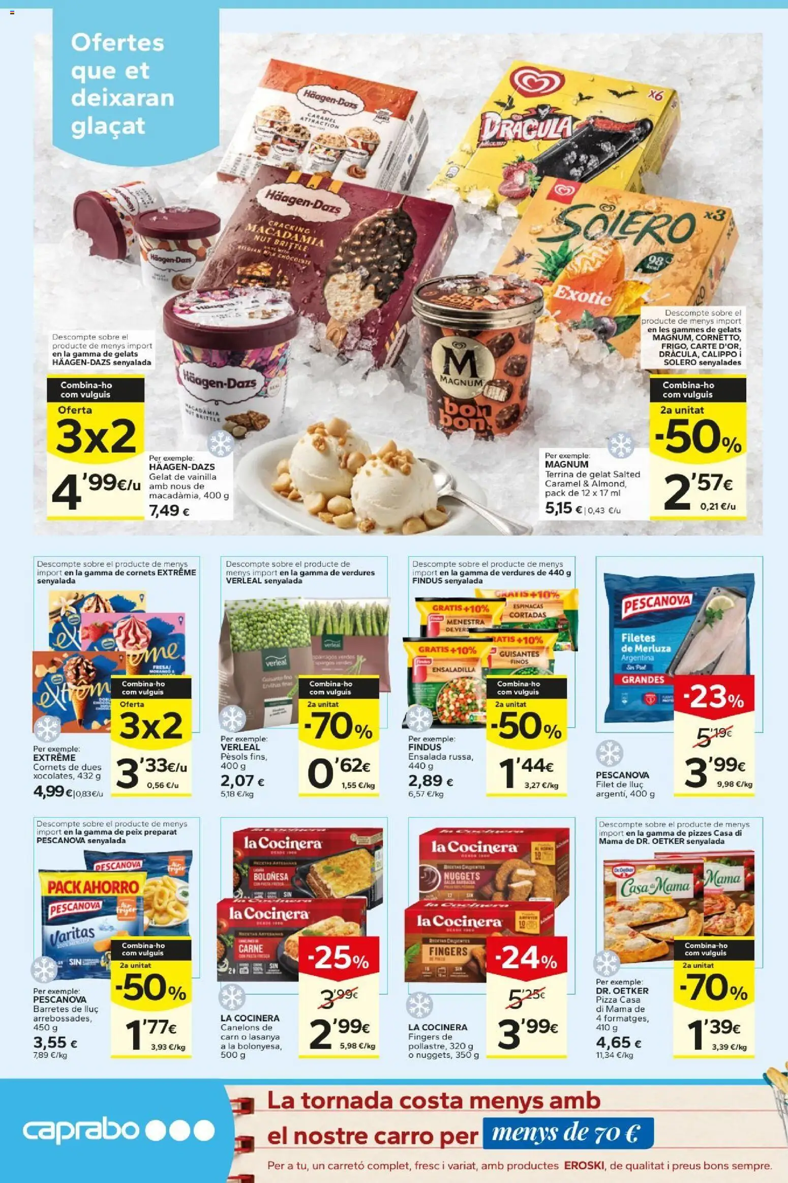 Caprabo folleto │ válido desde el 27/08/2026 | Página: 10 | Productos: Espinacas, Pasta, Ensalada, Nuggets