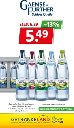 Getränkeland Prospekt ab 03.08.2026 gültig | Seite: 13