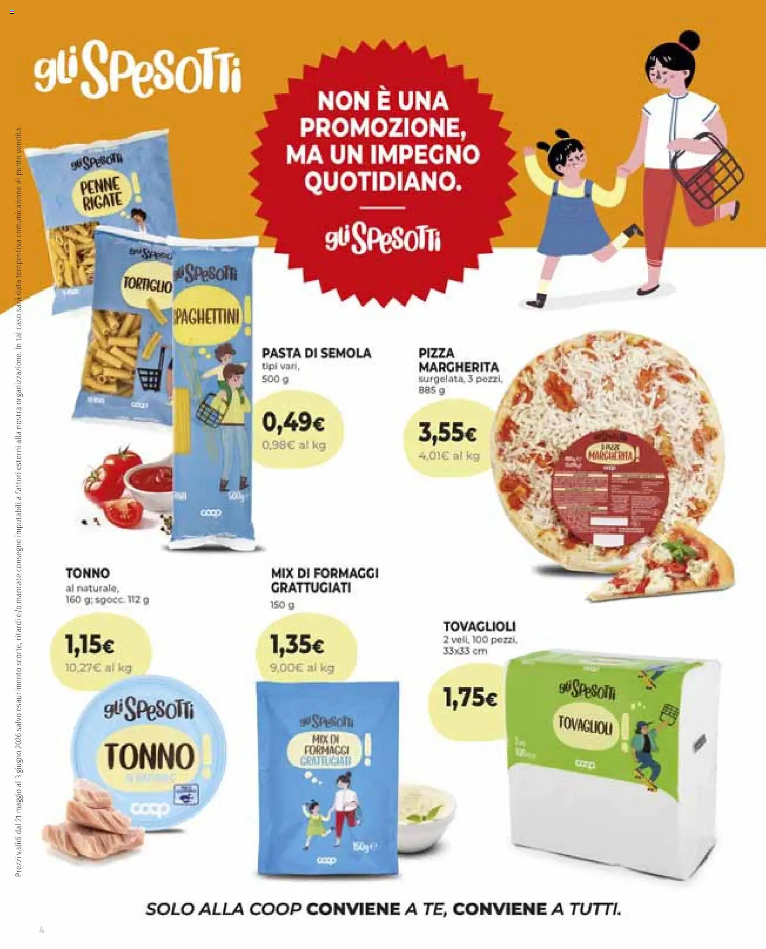 Volantino Ipercoop del 21.05.2026 | Pagina: 4 | Prodotti: Pizza, Pasta, Data, Penne