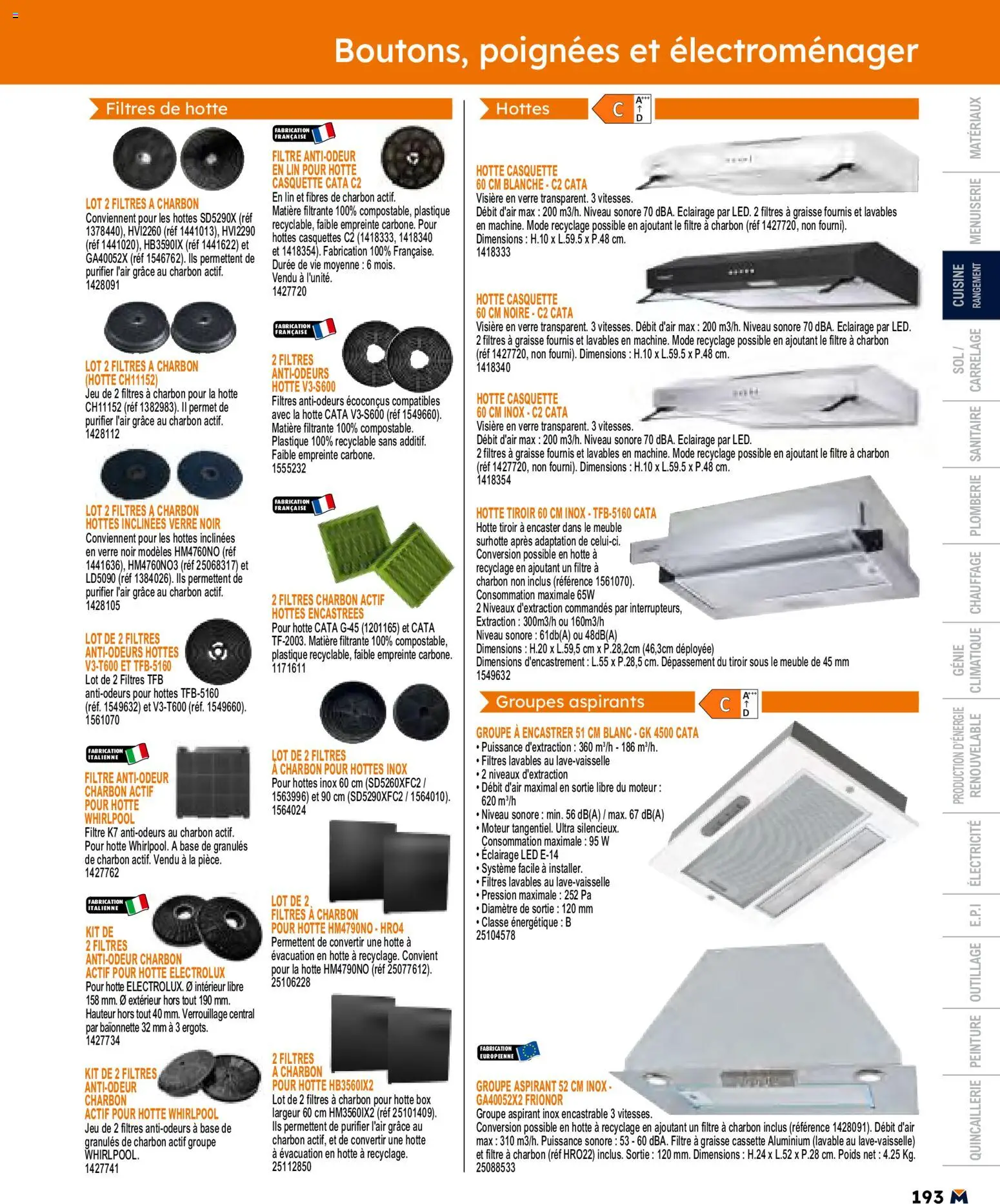 {H1} | Page: 193 | Produits: Meuble, Poids, Poignées, Casquette