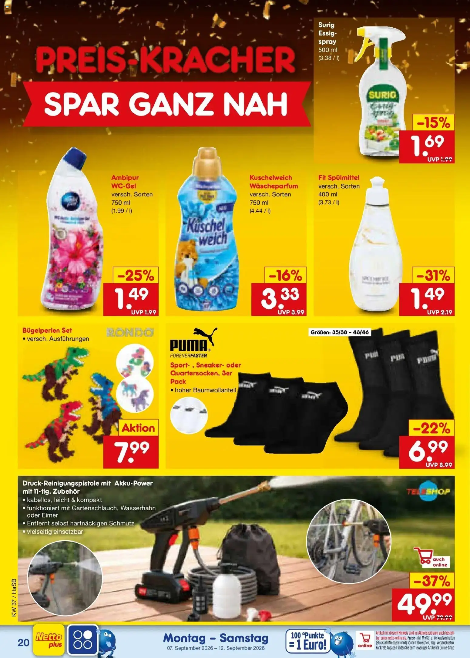Netto Marken-Discount Prospekt Unna – gültig ab 07.09.2026 | Seite: 28 | Produkte: Essig, Kuschelweich