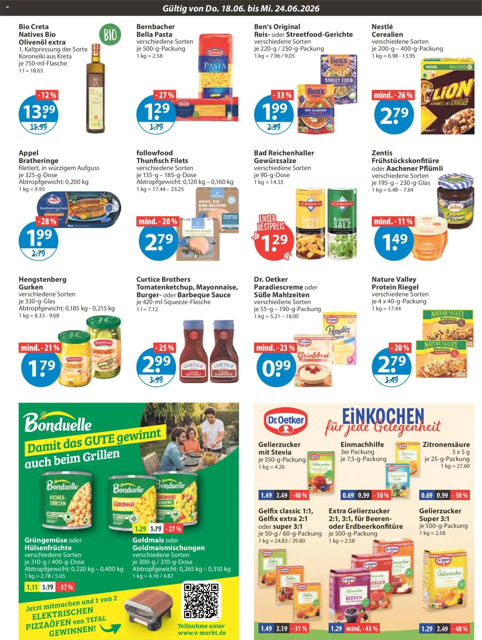 V-Markt Angebote – gültig ab 18.06.2026 | Seite: 7 | Produkte: Gelierzucker, Thunfisch, Burger, Ketchup