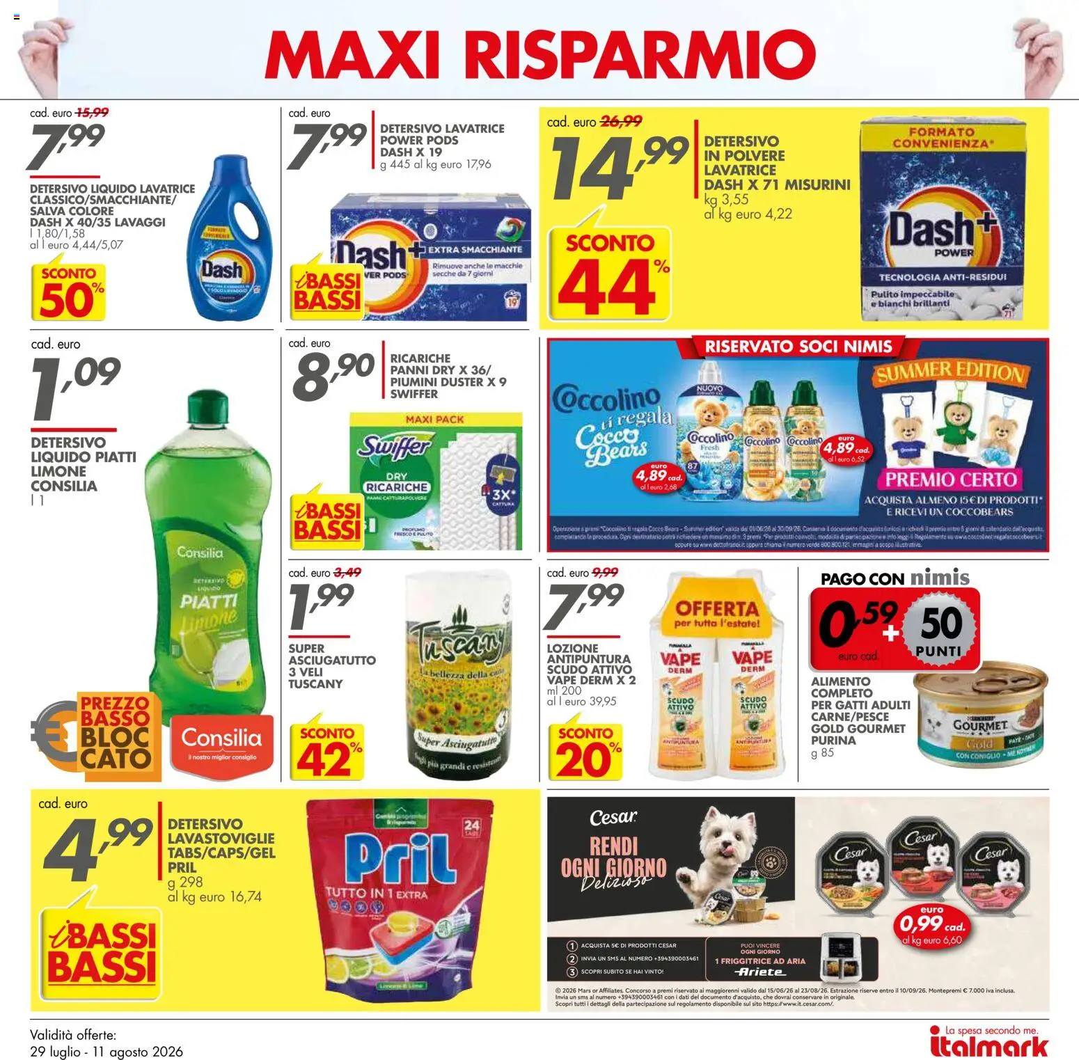 Volantino Italmark del 29/07/2026 | Pagina: 11 | Prodotti: Limone, Lavatrice, Lavastoviglie, Cocco