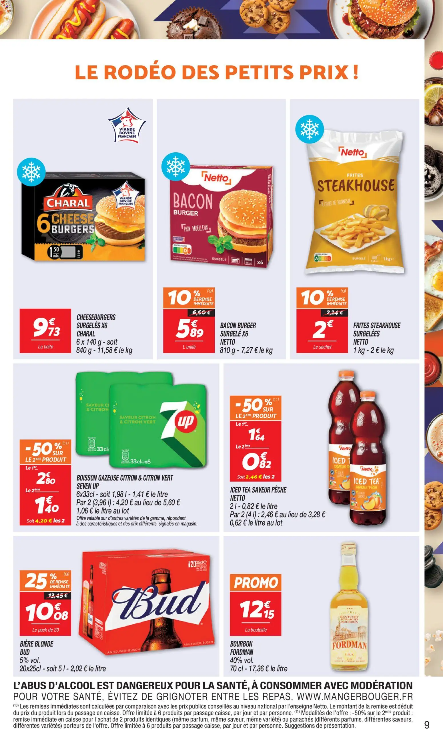 {H1} | Page: 9 | Produits: Citron vert, Pêche, Bière blonde, Pain