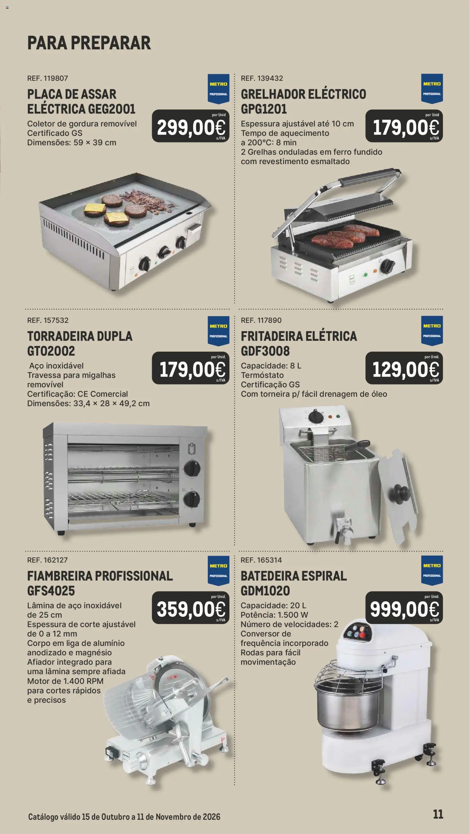 Makro Especial Tendências │ válido de 15/10/2026 | Página: 11 | Produtos: Fritadeira, Batedeira, Torneira, Grelhador