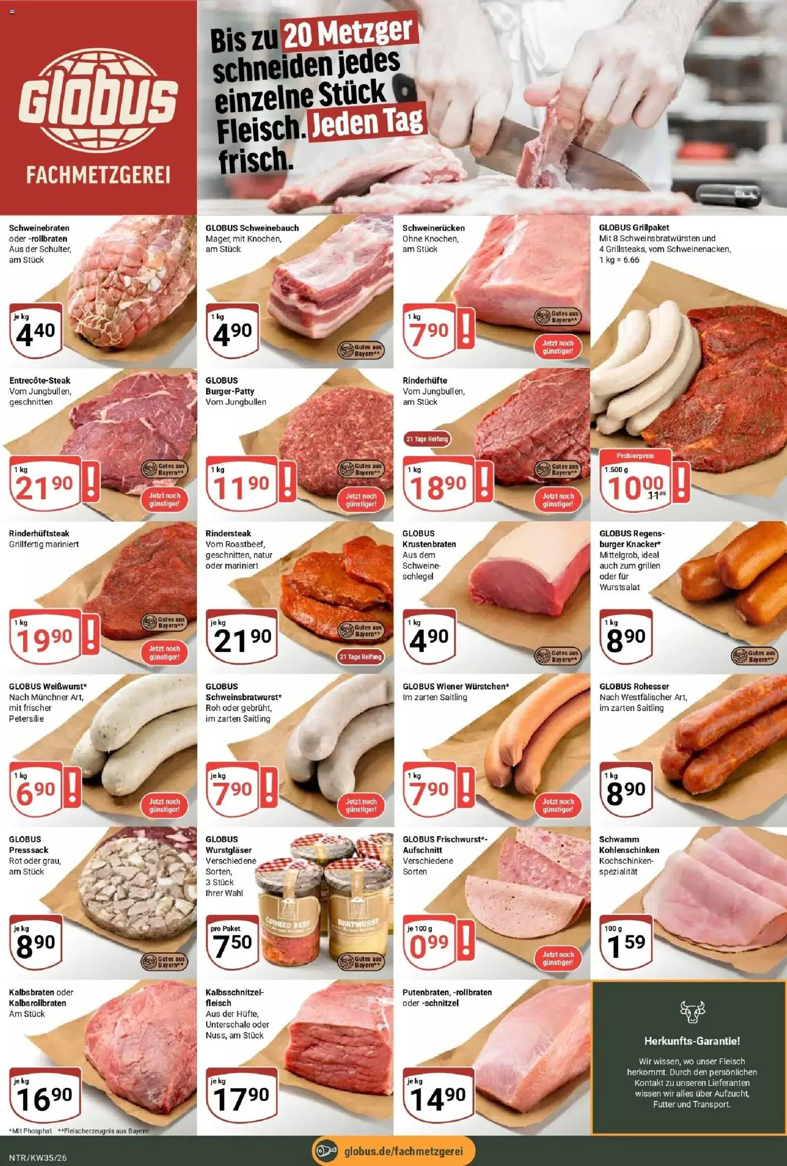 Globus Prospekt Neutraubling (ab 24.08.2026) » Angebote online | Seite: 8 | Produkte: Burger, Schnitzel, Petersilie, Fleisch
