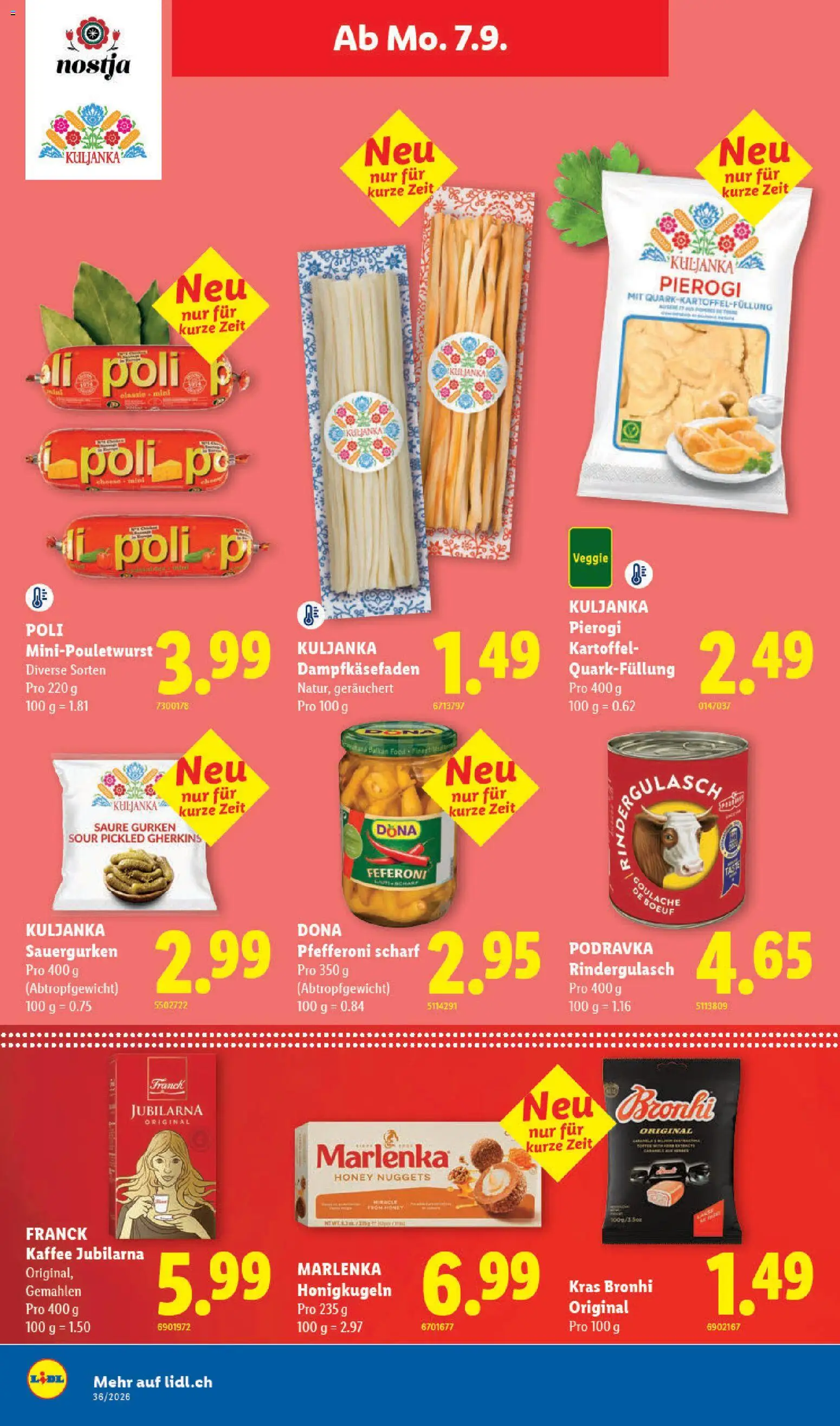 Lidl aktionen – gültig ab 03.09.2026 | Seite: 24 | Produkte: Pfefferoni, Kaffee, Gurken