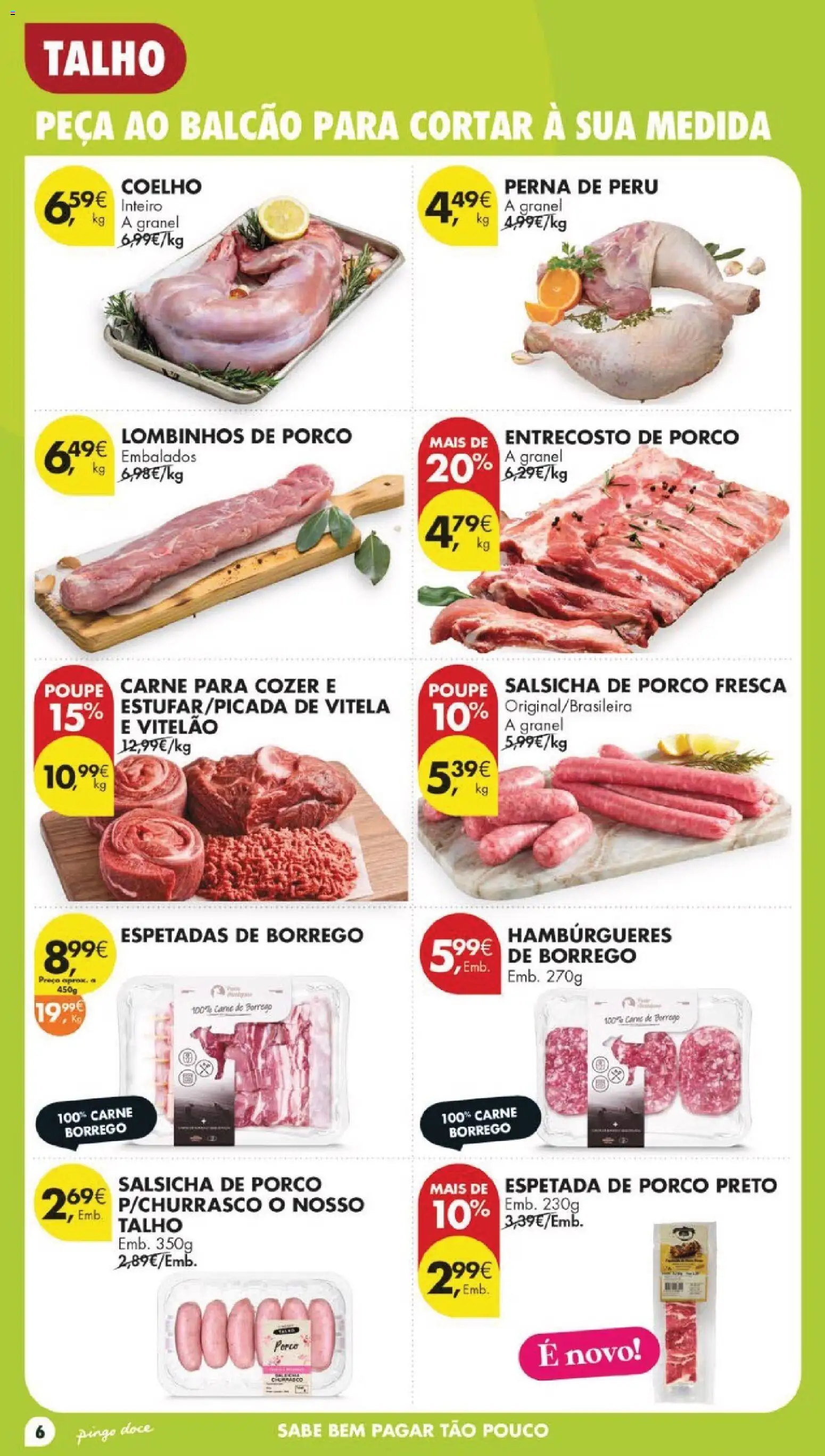 Pingo Doce folheto │ válido de 07/07/2026 | Página: 8 | Produtos: Peru, Salsicha, Carne, Coelho