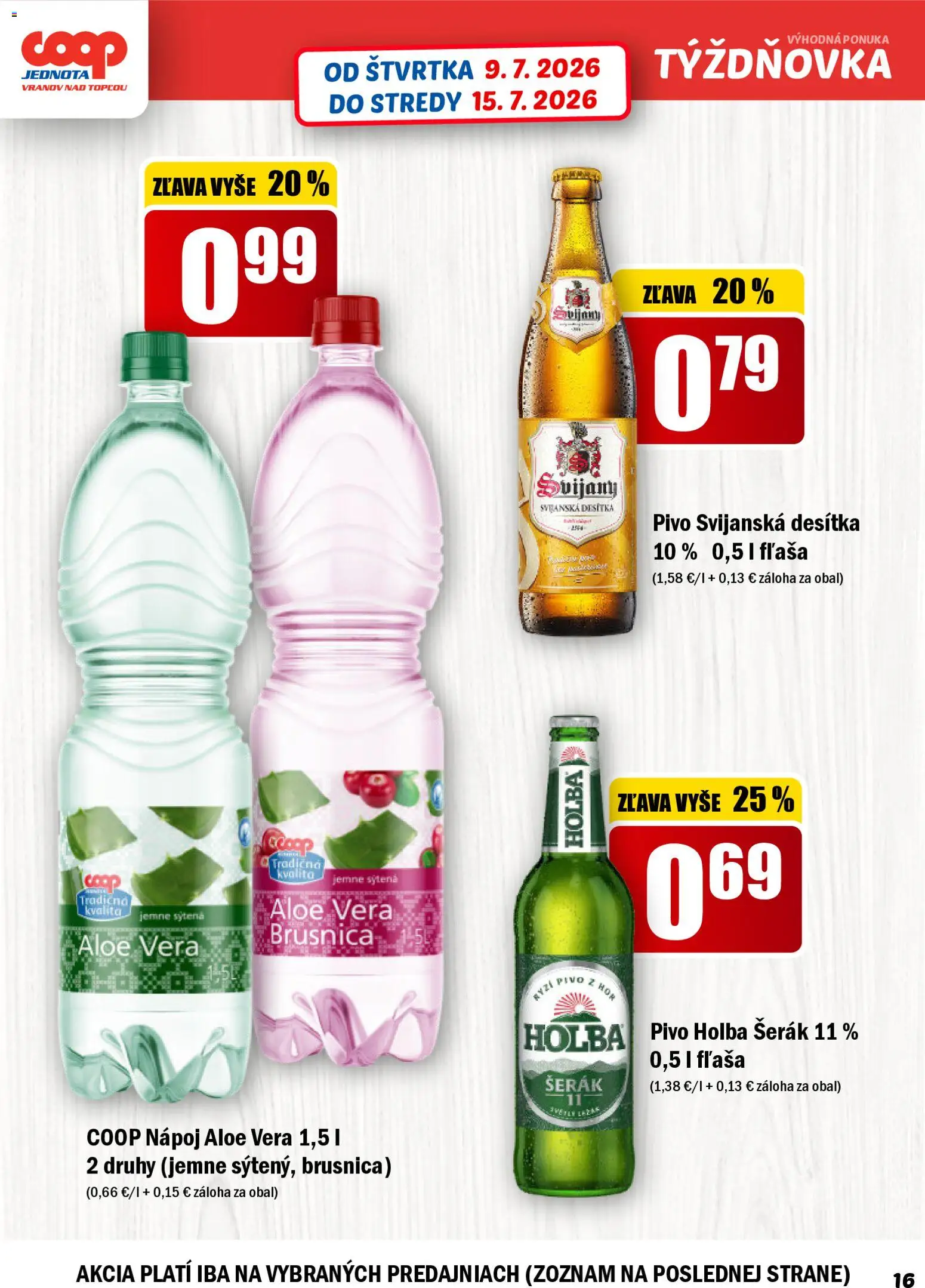 Nové COOP Jednota akcie – leták je platný od 09.07.2026 | Strana: 16