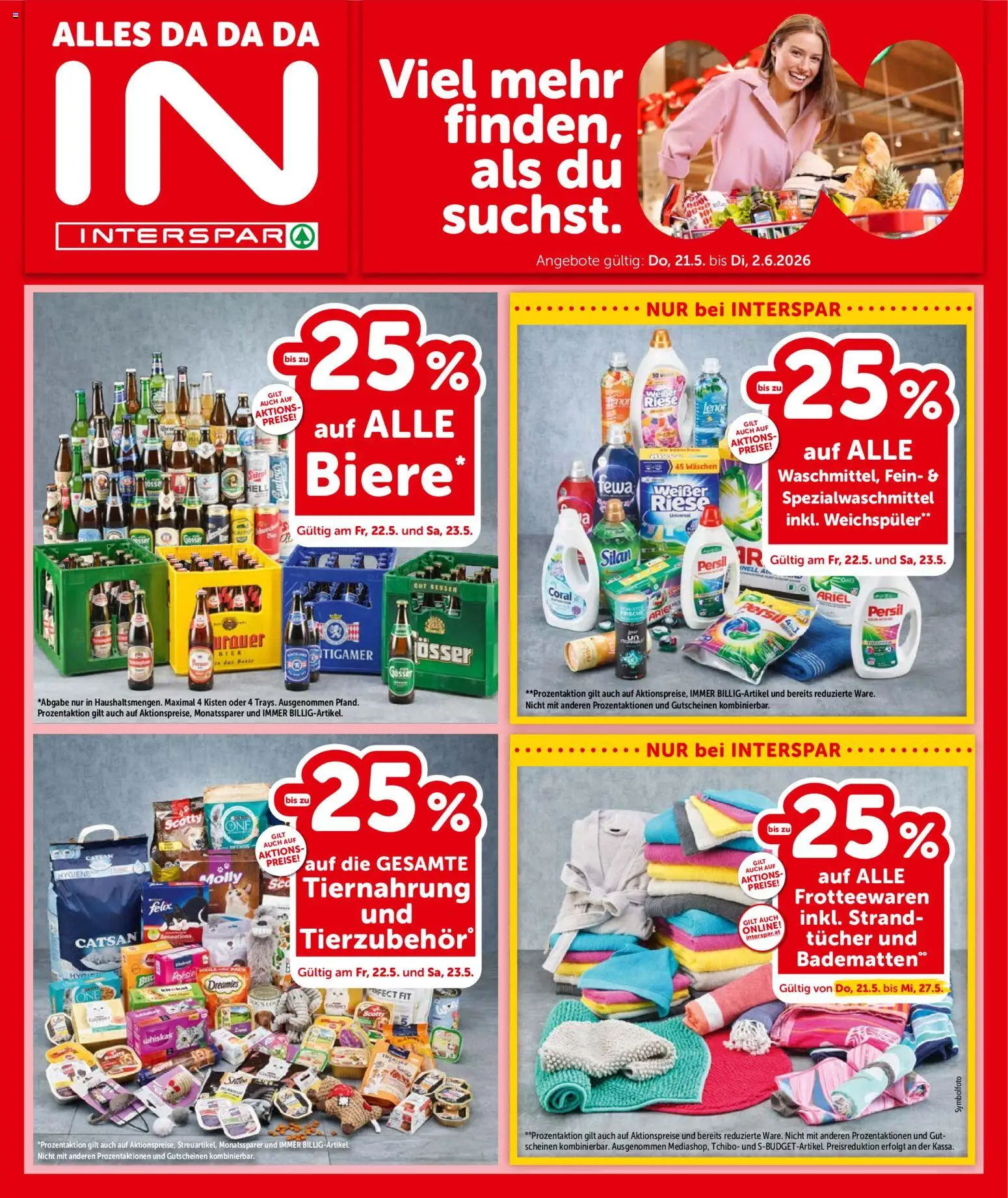 Interspar Flugblatt - Steiermark gültig ab 21.05.2026 | Seite: 1 | Produkte: Weichspüler