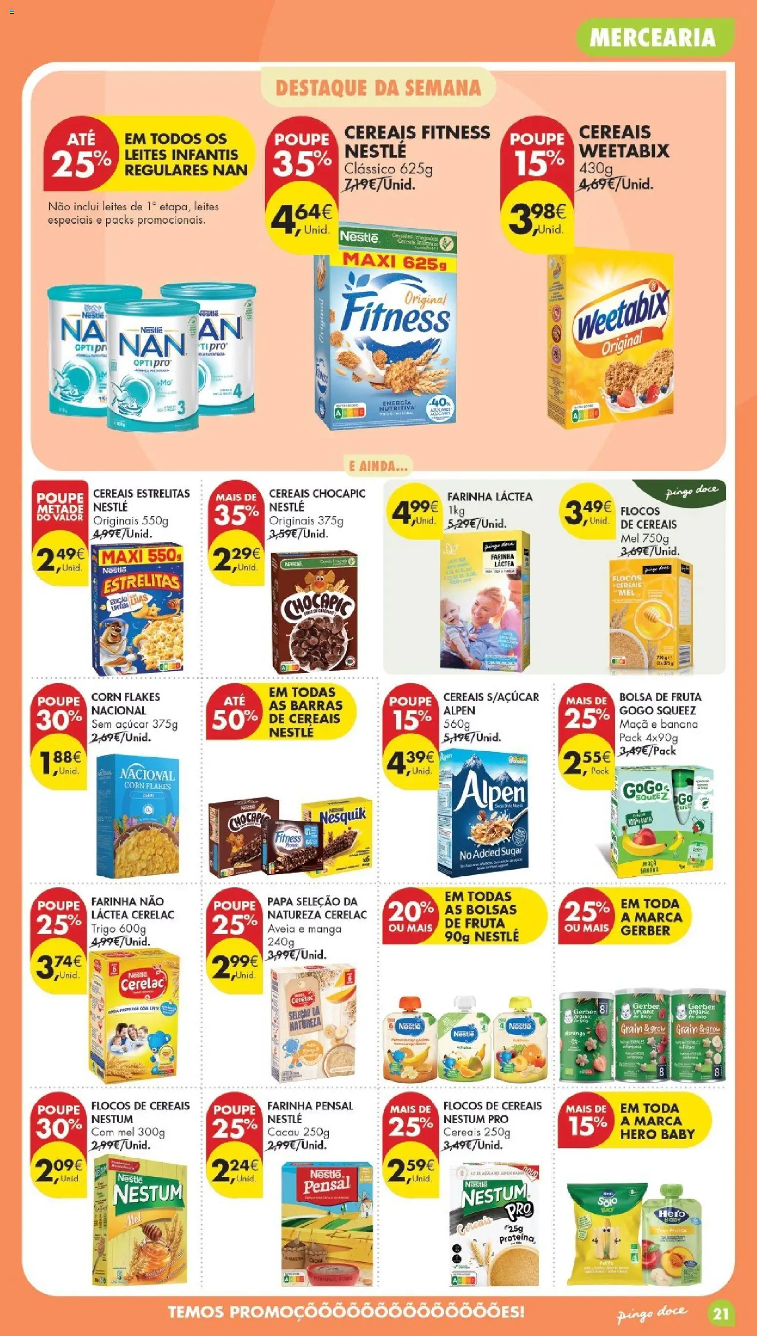 Pingo Doce folheto Poupe Esta Semana Madeira │ válido de 27/10/2026 | Página: 21 | Produtos: Papa, Nestlé, Mel, Farinha