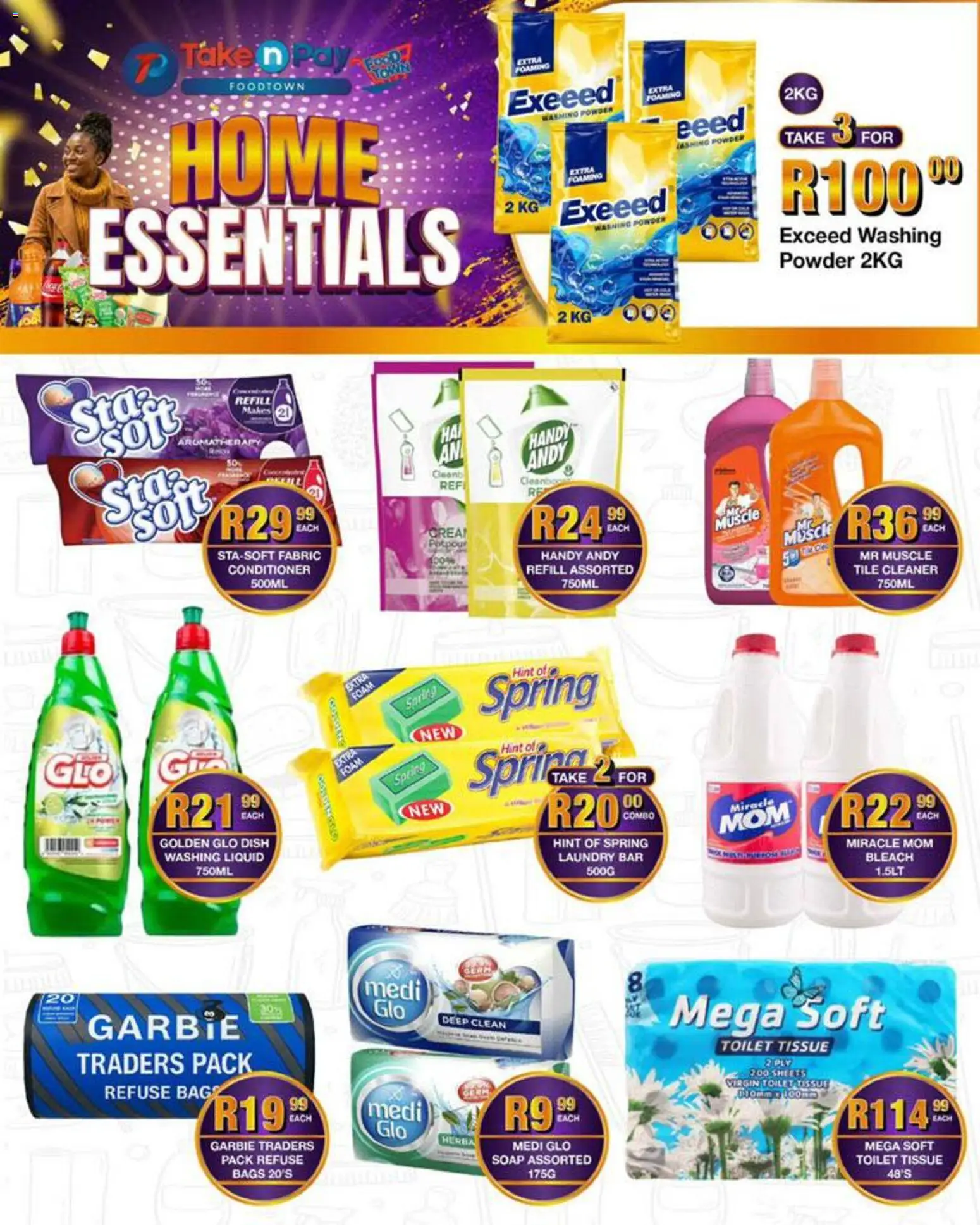 New Take n Pay catalogue – valid from 04.05.2026 | Page: 31 | Products: Bag, Bleach, Powder, Washing powder