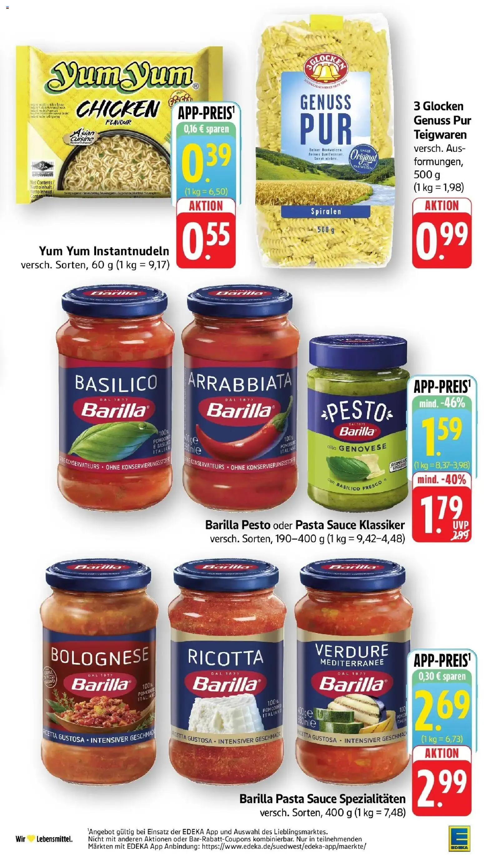 Edeka prospekt Pfalzgrafenweiler – gültig ab 22.06.2026 | Seite: 25 | Produkte: Barilla, Barilla pesto, Pasta