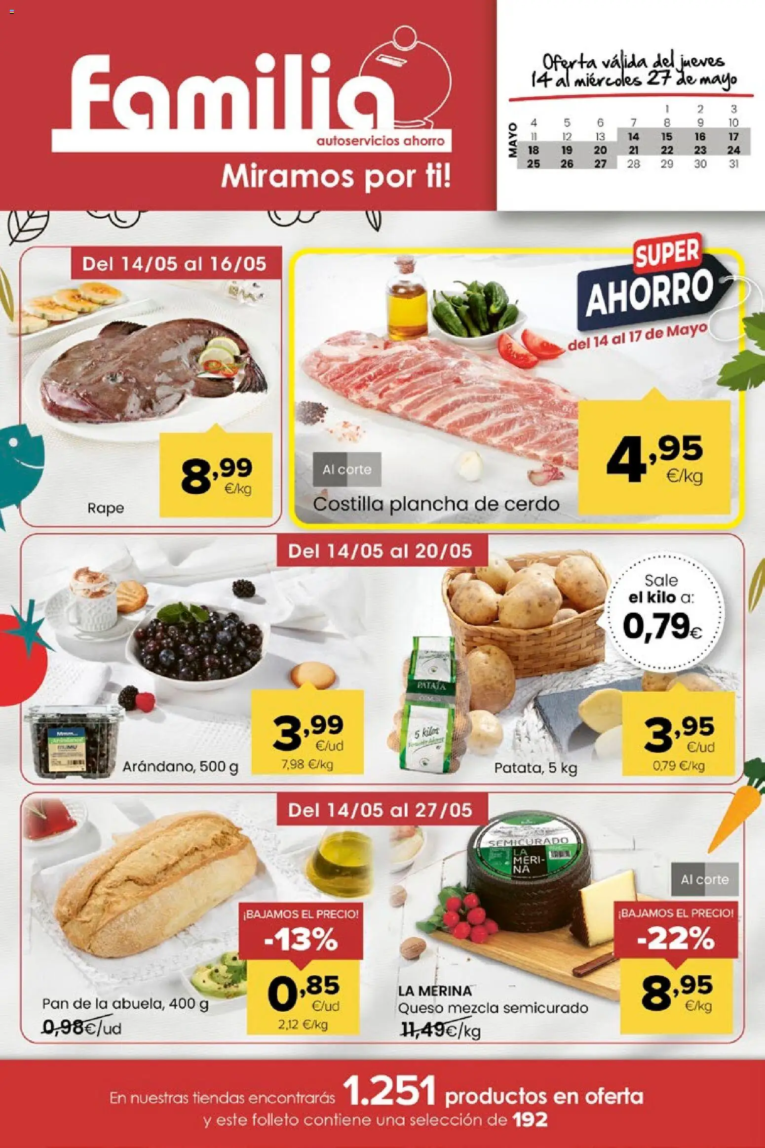 Eroski Miramos por ti │ válido desde el 14.05.2026 | Página: 1 | Productos: Queso, Pan, Cerdo, Plancha
