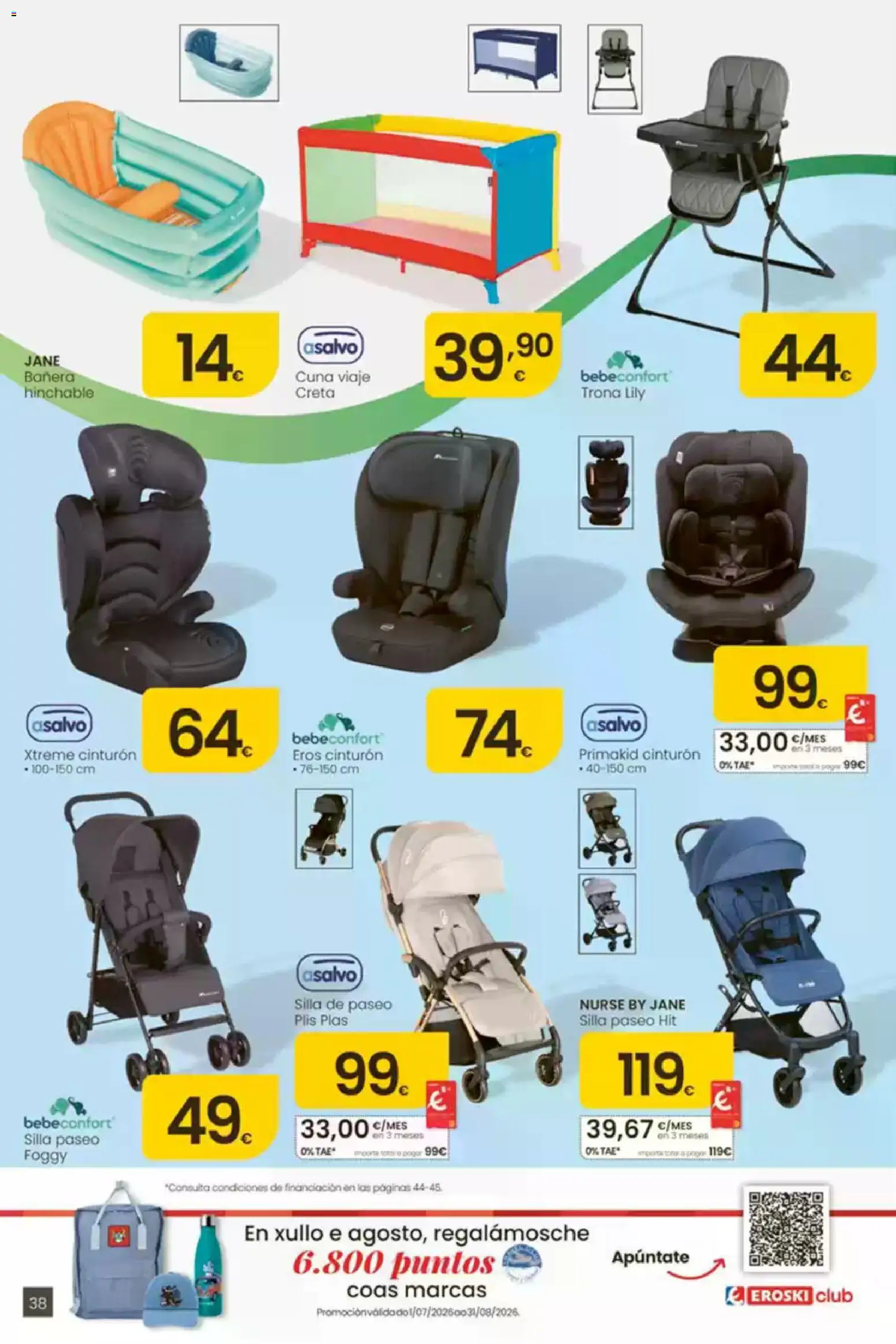 Eroski É bo que sexa de aquí │ válido desde el 30/07/2026 | Página: 38 | Productos: Cinturón, Silla, Cuna