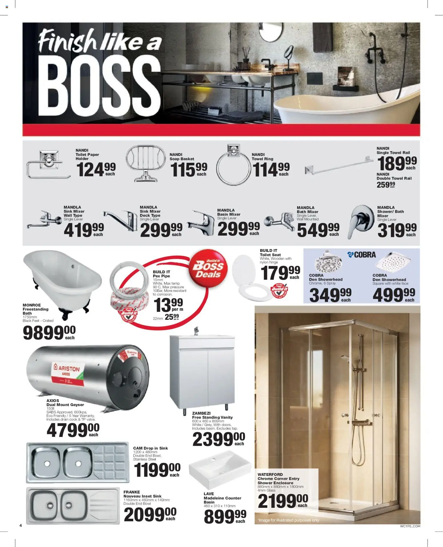 New Build It catalogue – valid from 22/10/2026 | Page: 4 | Products: Geyser, Basin, Paper, Toilet paper