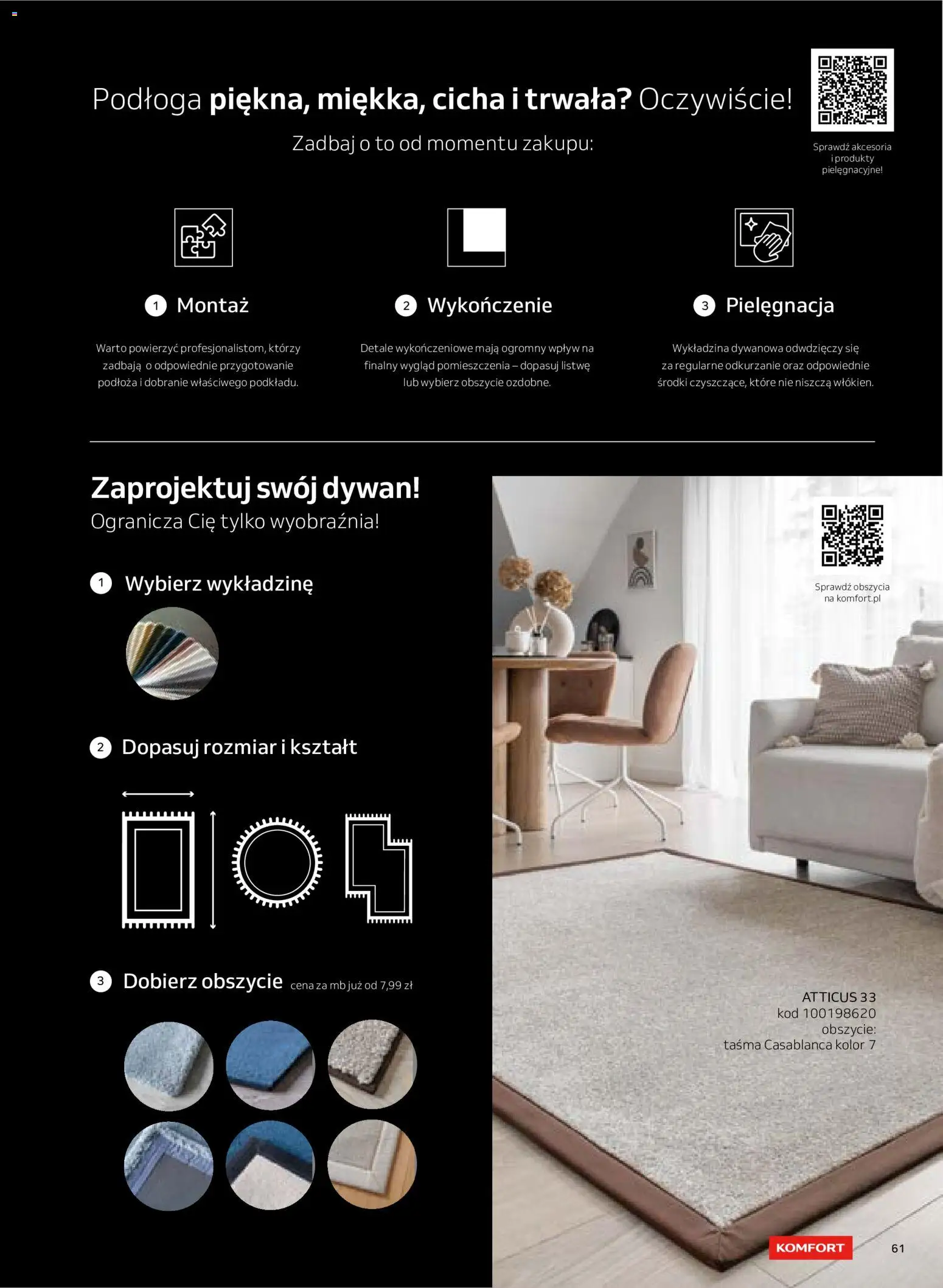 Komfort gazetka  - Podłogi i Drzwi od 09.06.2026 | Strona: 61 | Produkty: Dywan