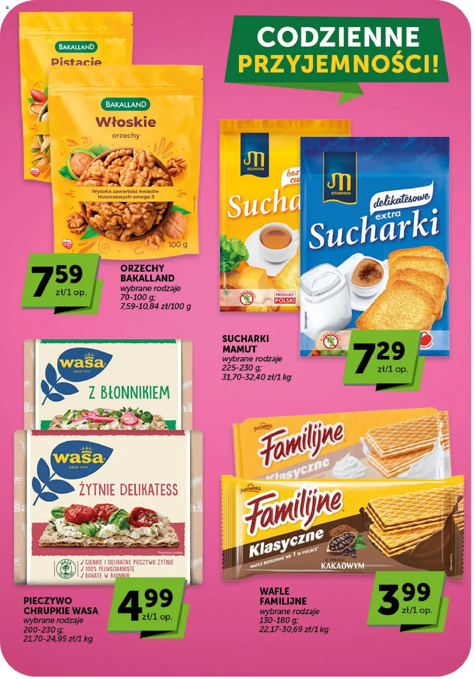 Euro Sklep gazetka od 28.05.2026 | Strona: 33 | Produkty: Pieczywo, Wafle, Orzechy
