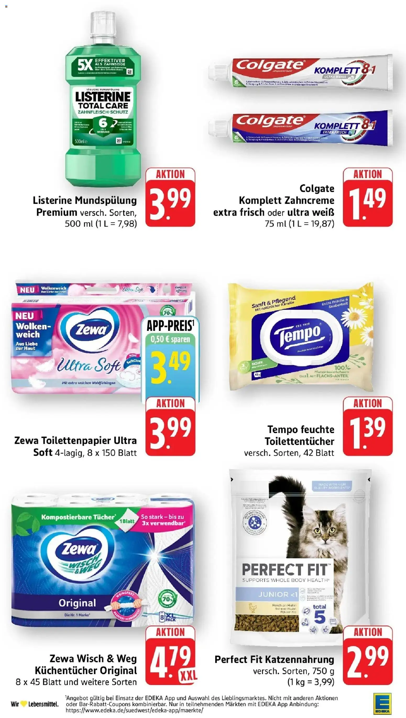Edeka Prospekt Freiburg – gültig ab 27.07.2026 | Seite: 35 | Produkte: Zewa, Tempo, Wein, Listerine