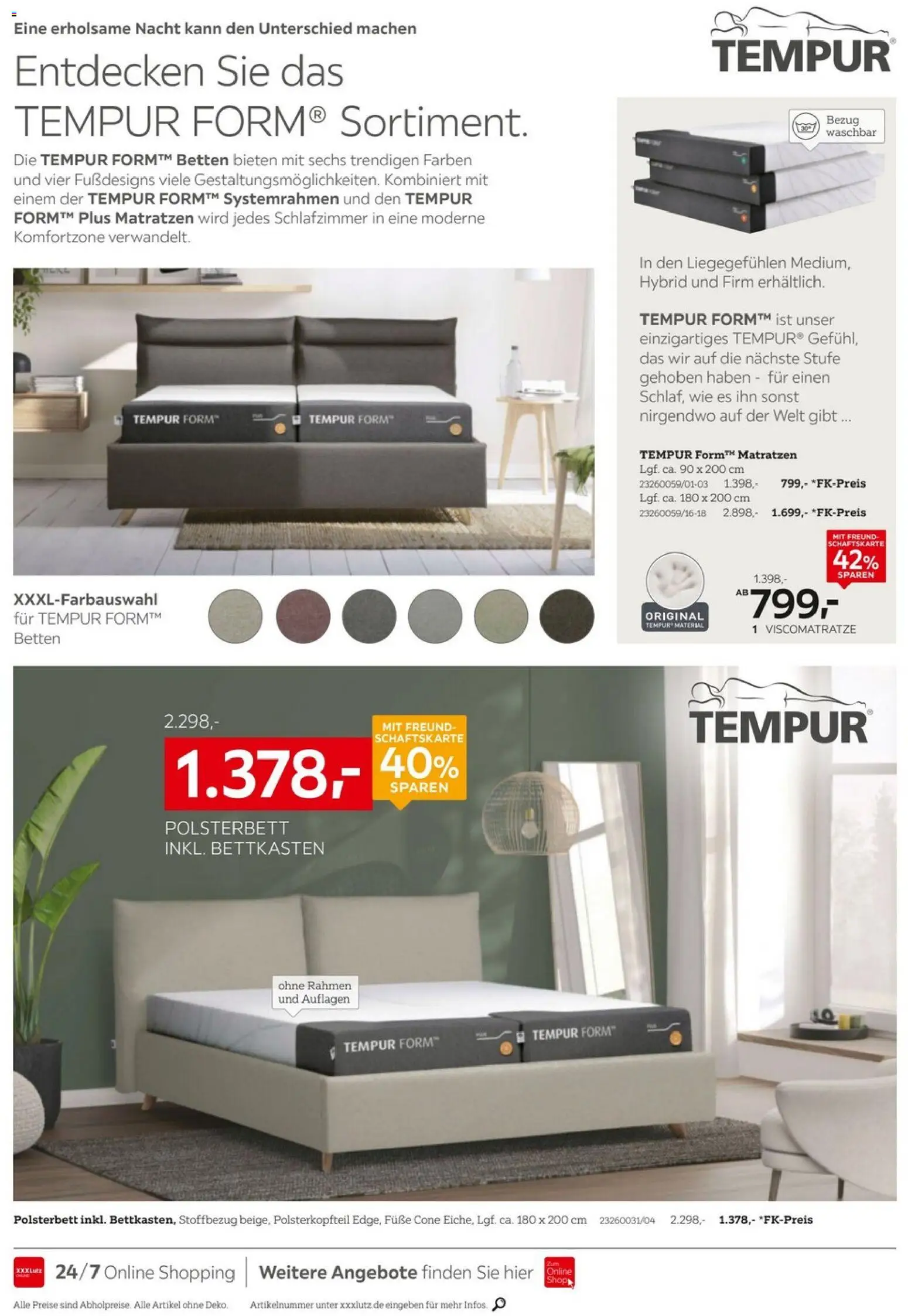 XXXLutz TEMPUR – gültig ab 09.05.2026 | Seite: 4 | Produkte: Polsterbett