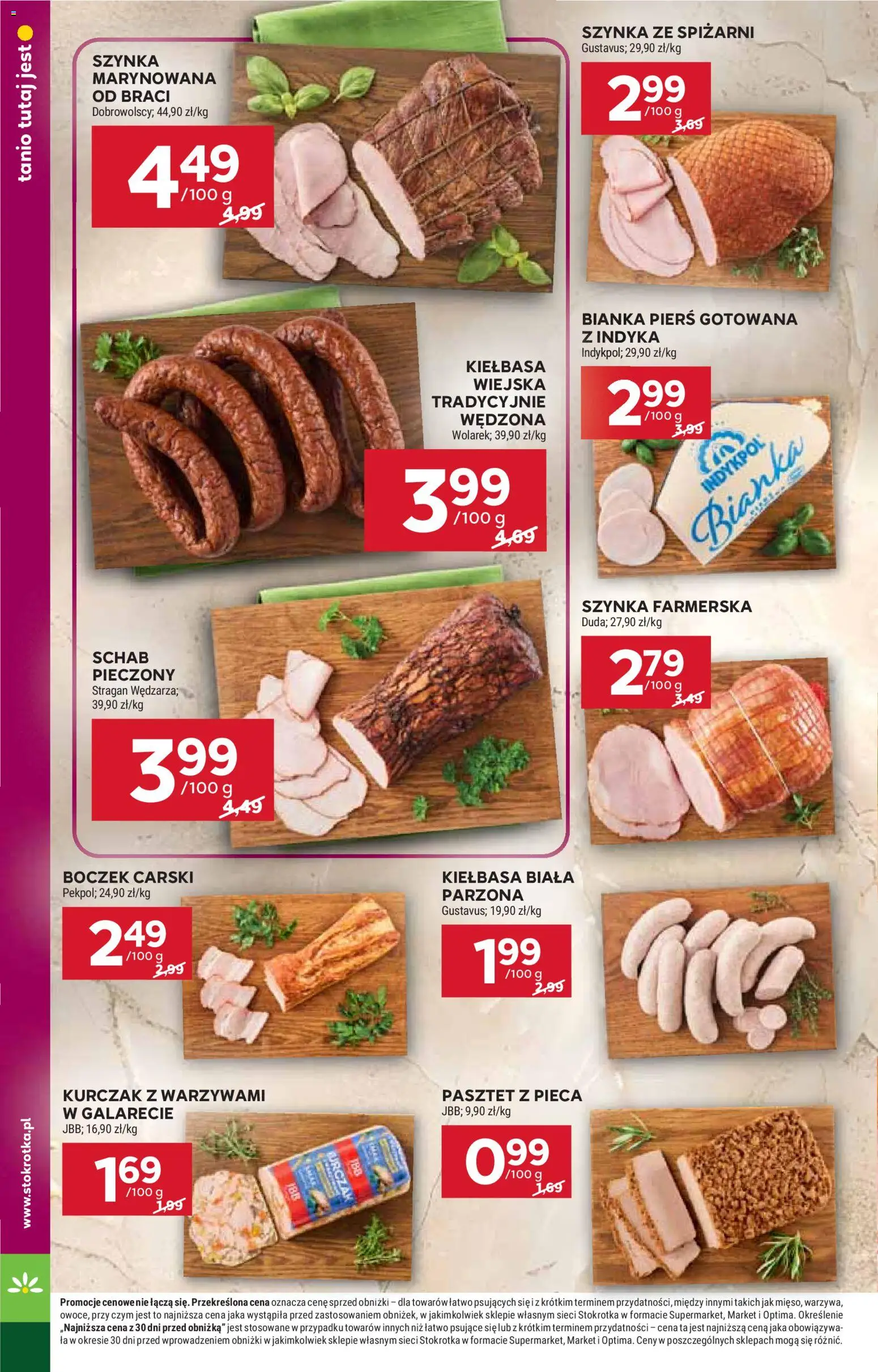 Stokrotka gazetka - Market od 29.10.2026 | Strona: 11 | Produkty: Kiełbasa, Kurczak, Schab, Boczek