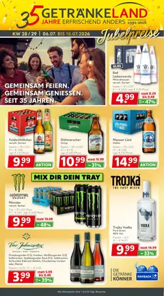 Getränkeland Prospekt ab 06.07.2026 gültig