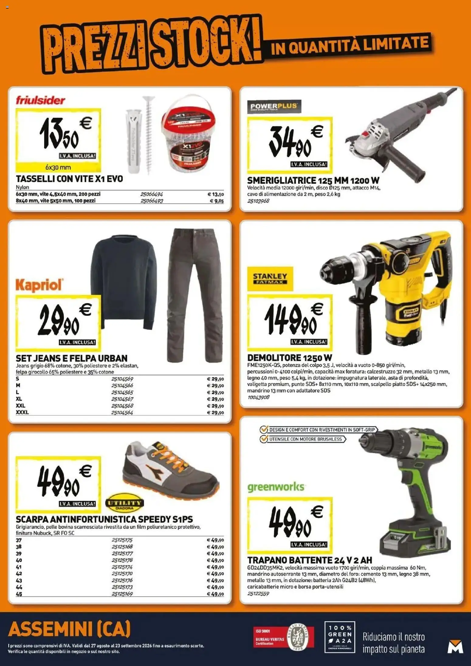 Nuovo TECNOMAT catalogo Assemini dal 27/08/2026 > offerte anteprima 🛍️ | Pagina: 19 | Prodotti: Trapano, Piatto, Smerigliatrice, Cemento