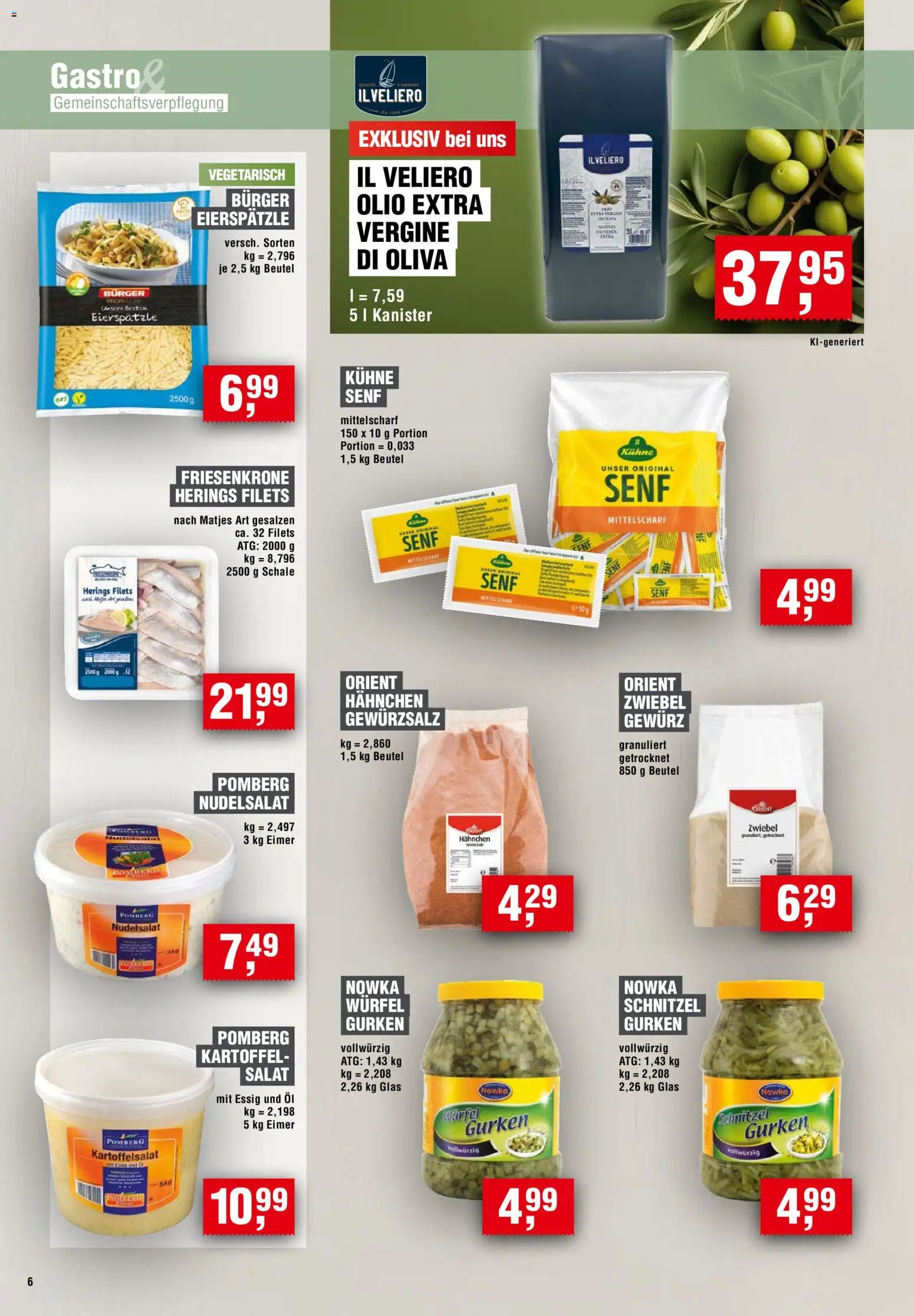 Handelshof Gastro & GV – gültig ab 01.09.2026 | Seite: 6 | Produkte: Hahnchen, Öl, Burger, Salat