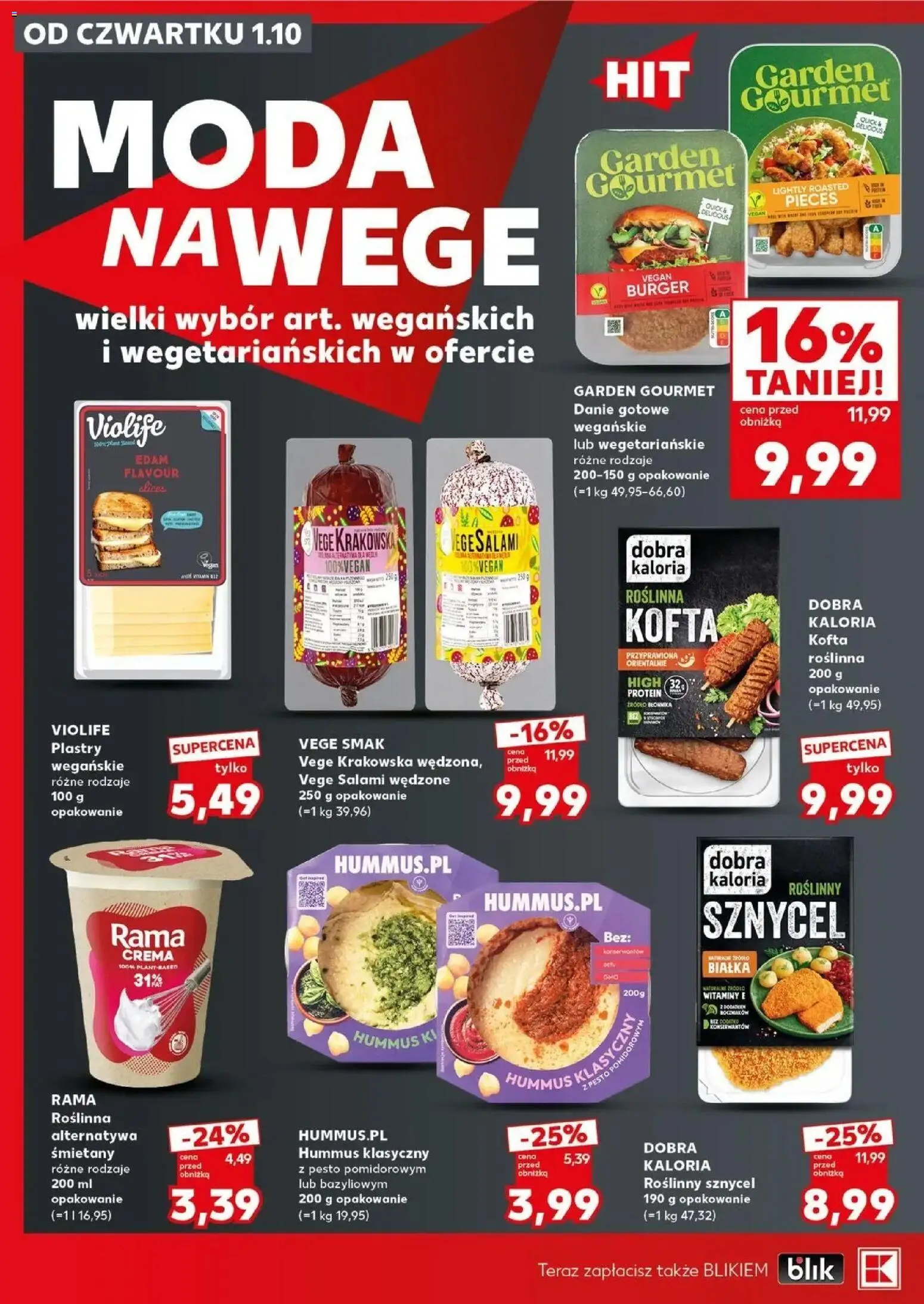 Kaufland gazetka - Super sobota od 03.10.2026 - od jutra PDF | Strona: 20 | Produkty: Rama, Hummus klasyczny, Violife, Burger